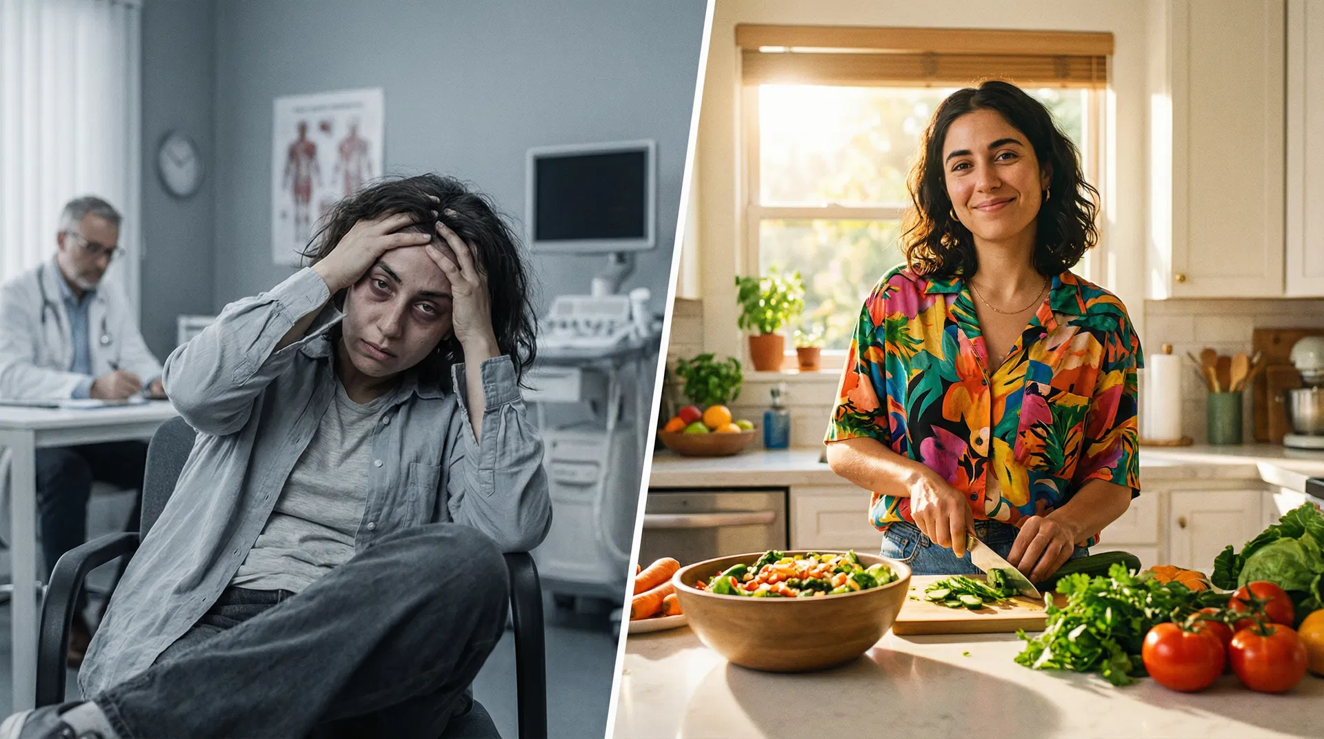 Before and after transformation — from overwhelmed to empowered