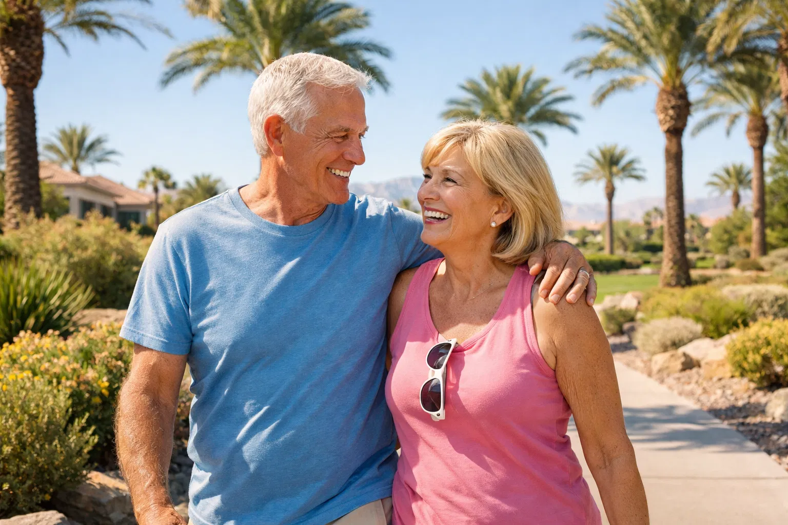 Active senior couple in Las Vegas