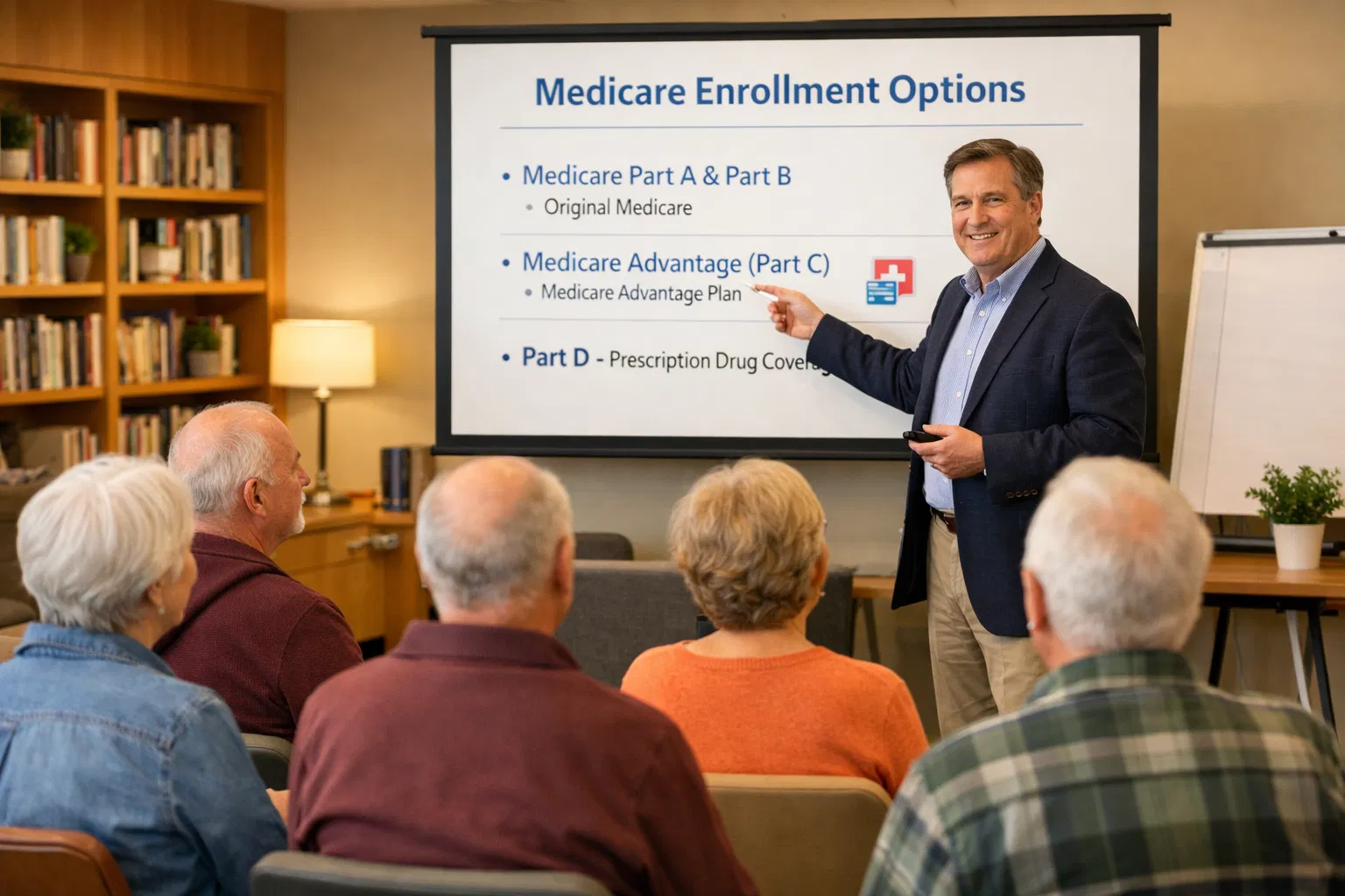 Darin Weidauer teaching a Medicare educational meeting