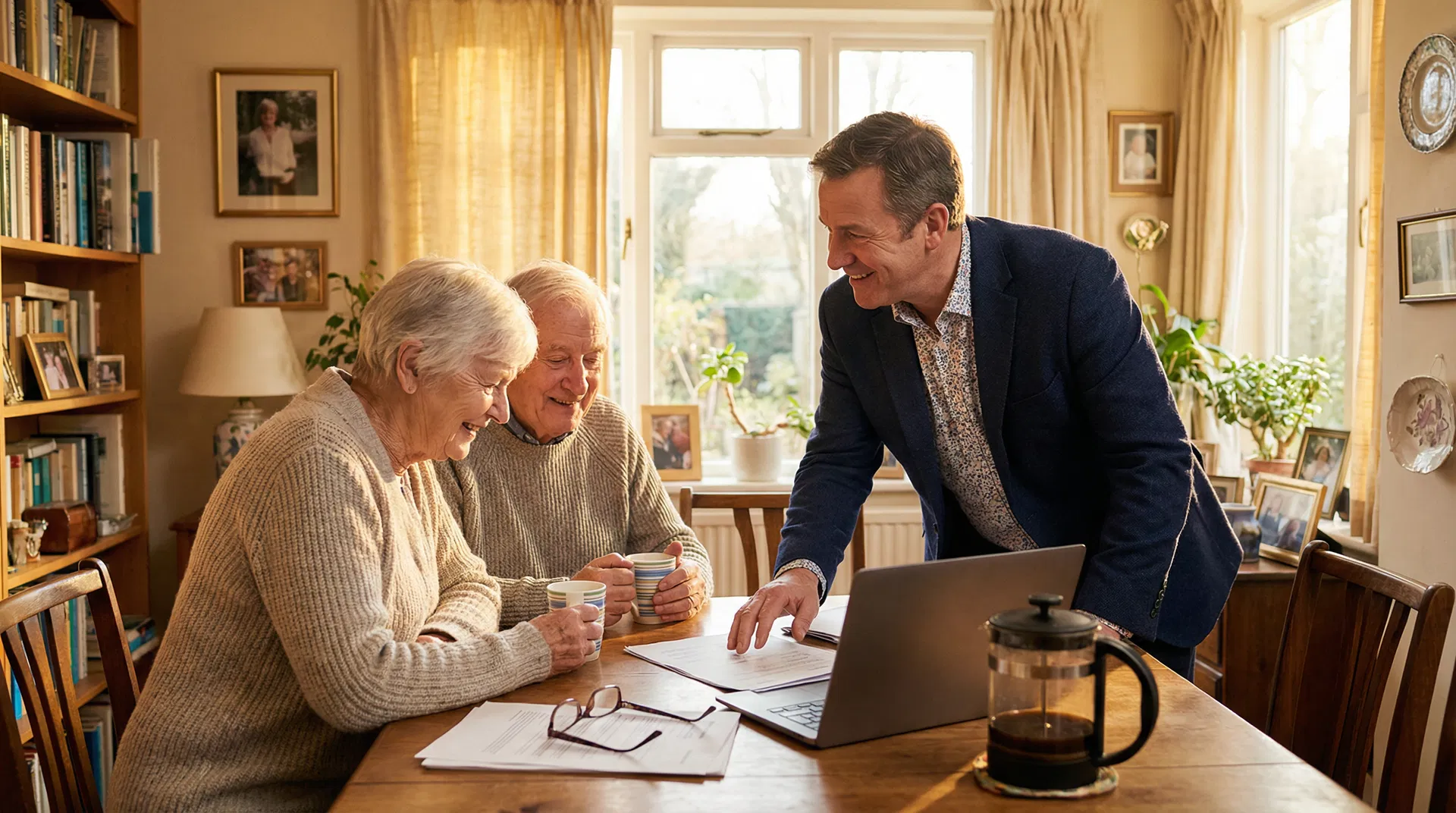 Insurance agent serving senior clients