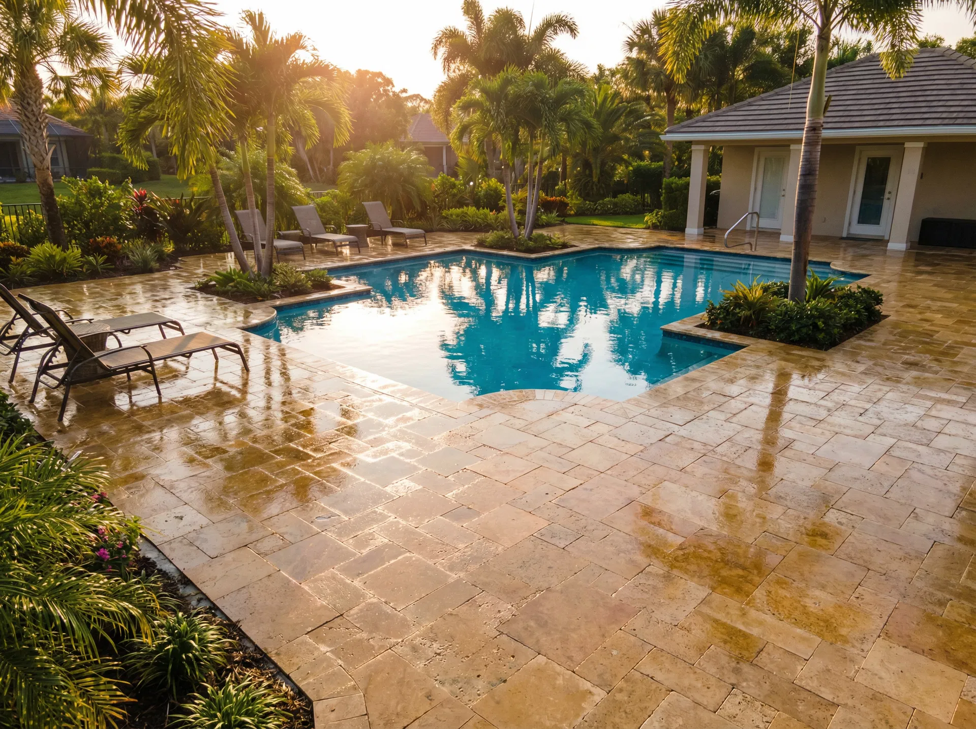 Pool Deck & Travertine
