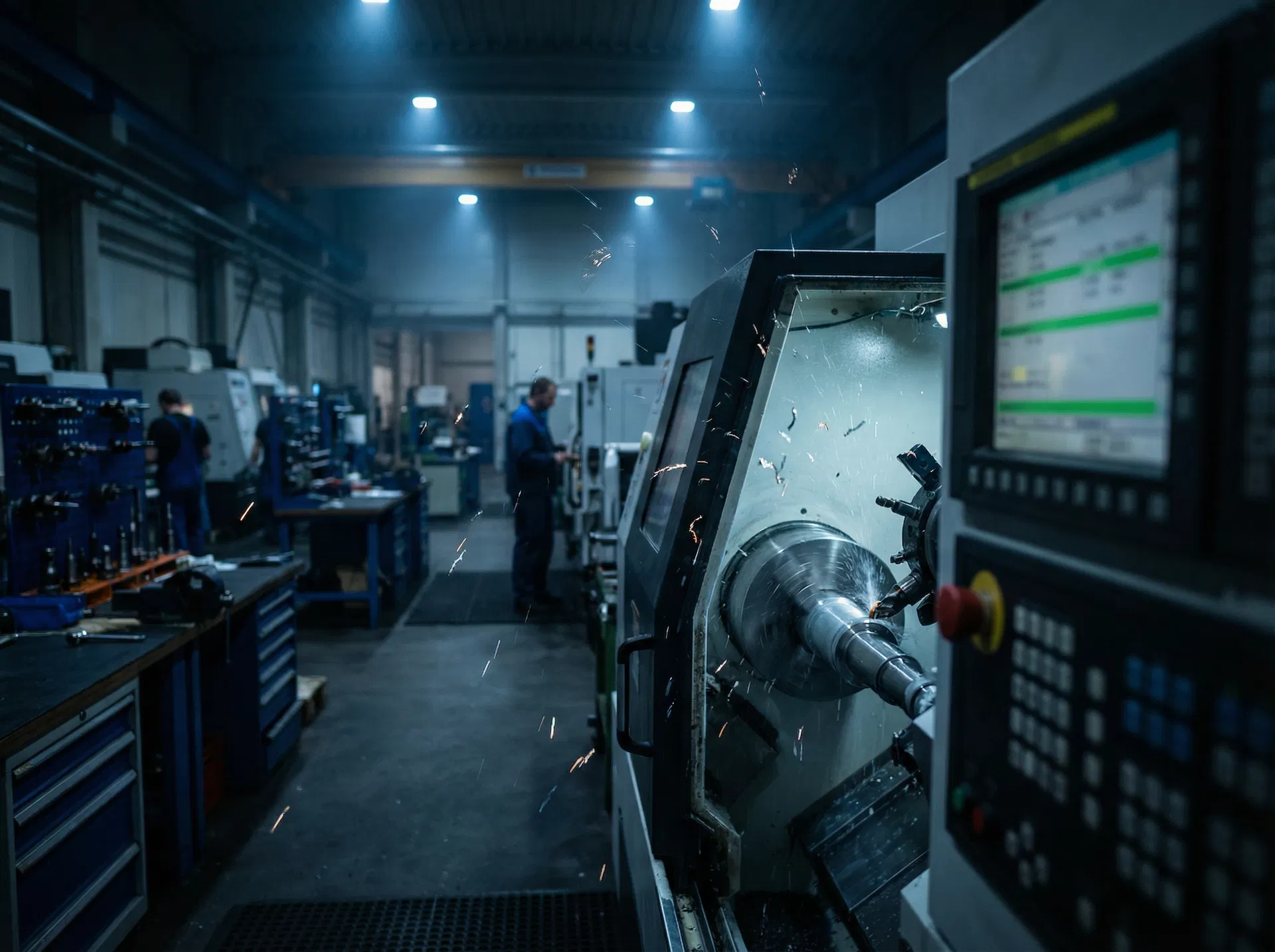 CNC Lathe in Operation