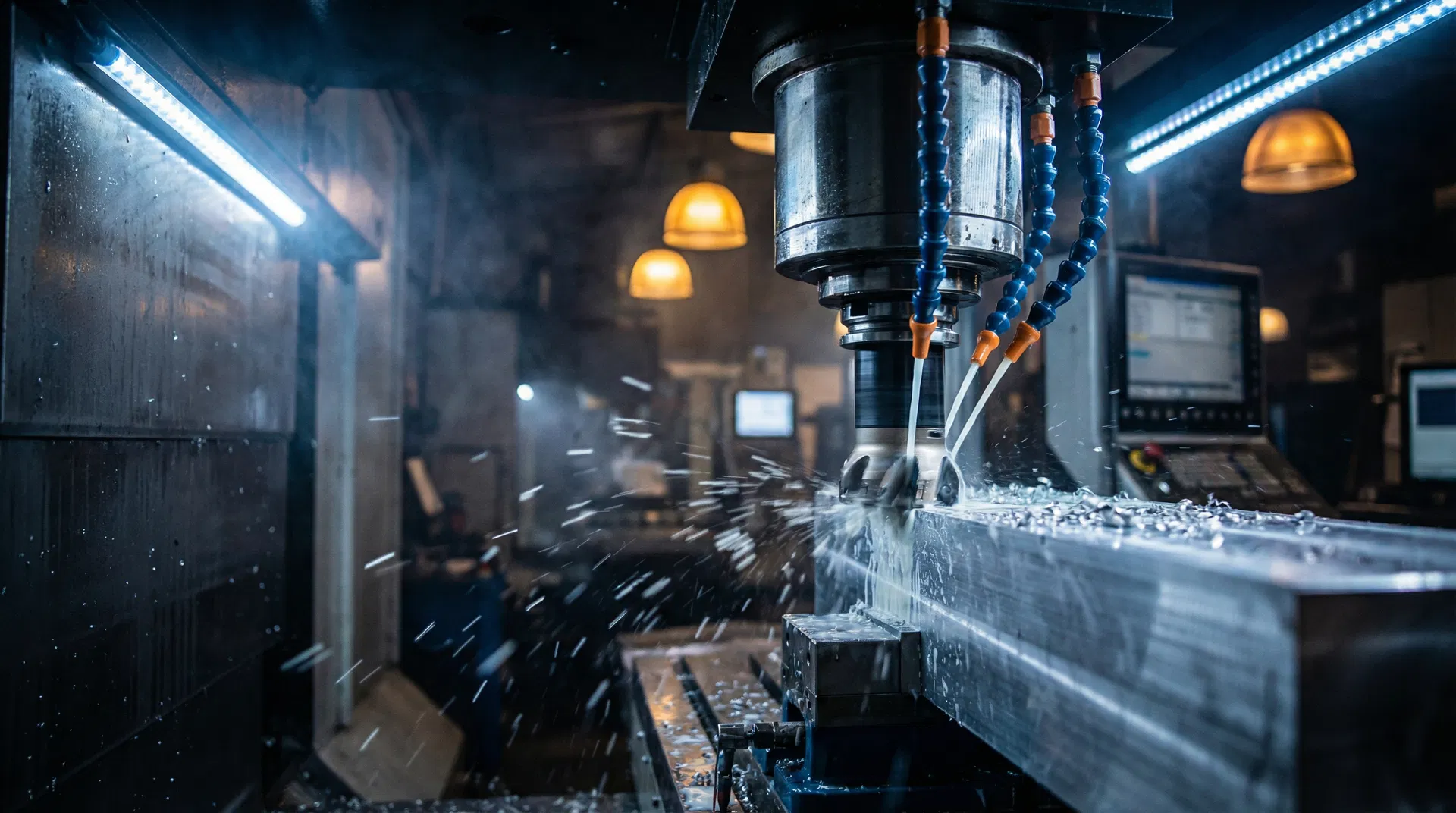 CNC milling machine in action