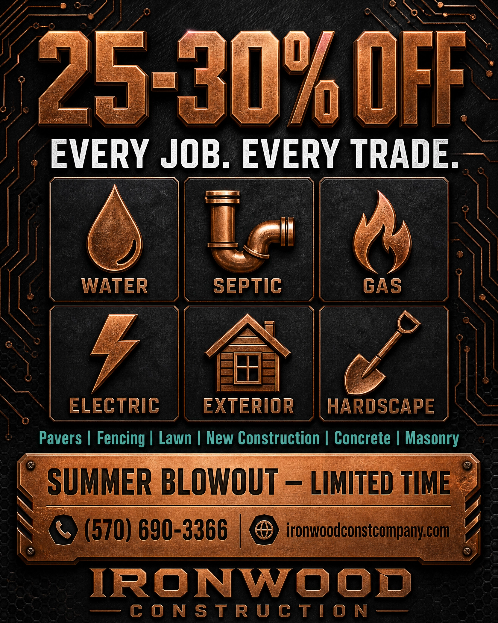 25-30% Off Summer Blowout - All Utility and Exterior Services