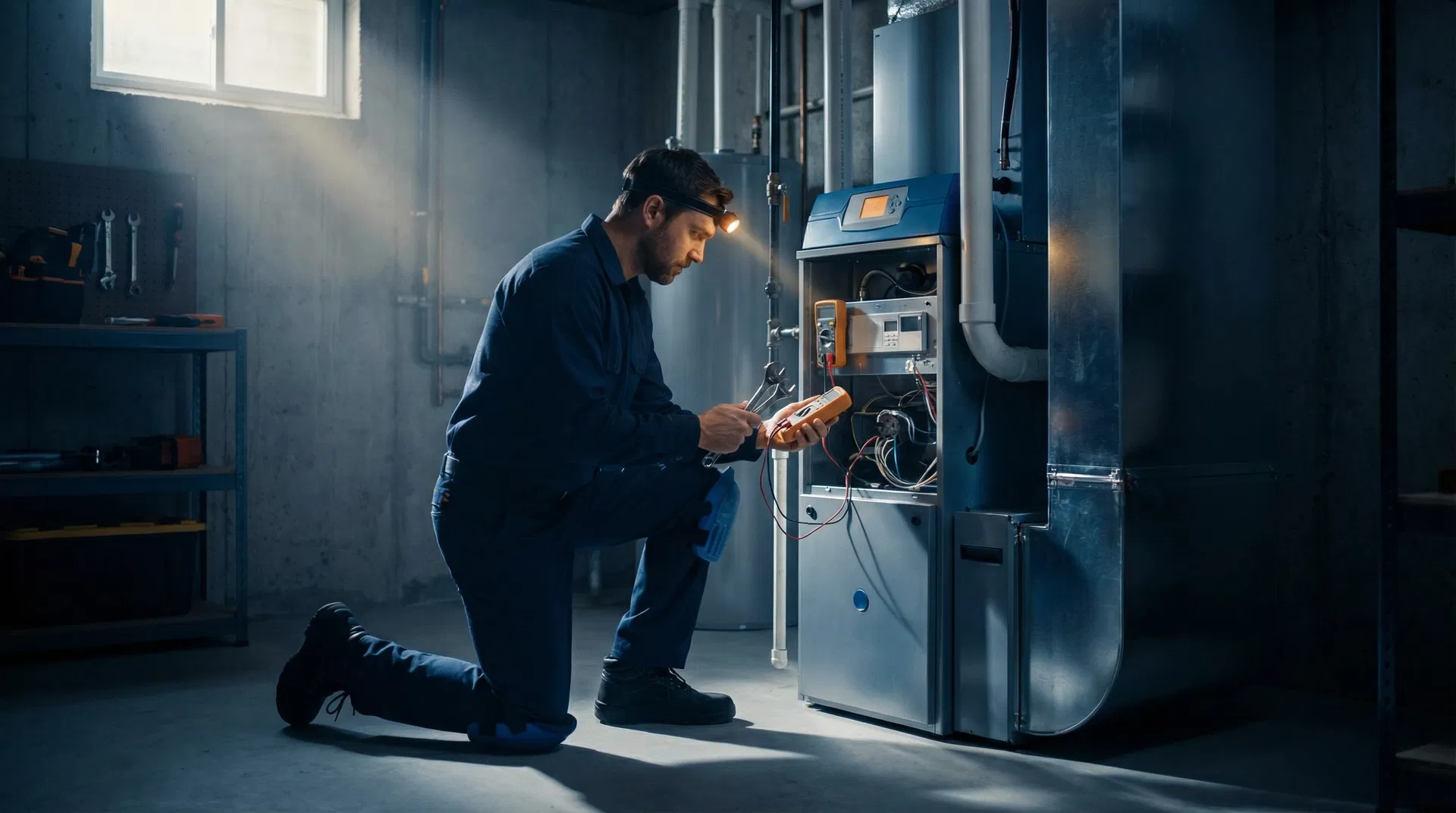 HVAC Technician at work