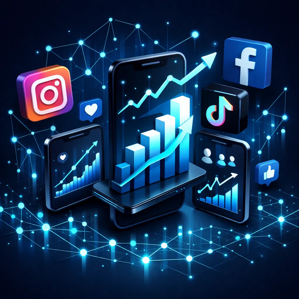 Social media growth visualization