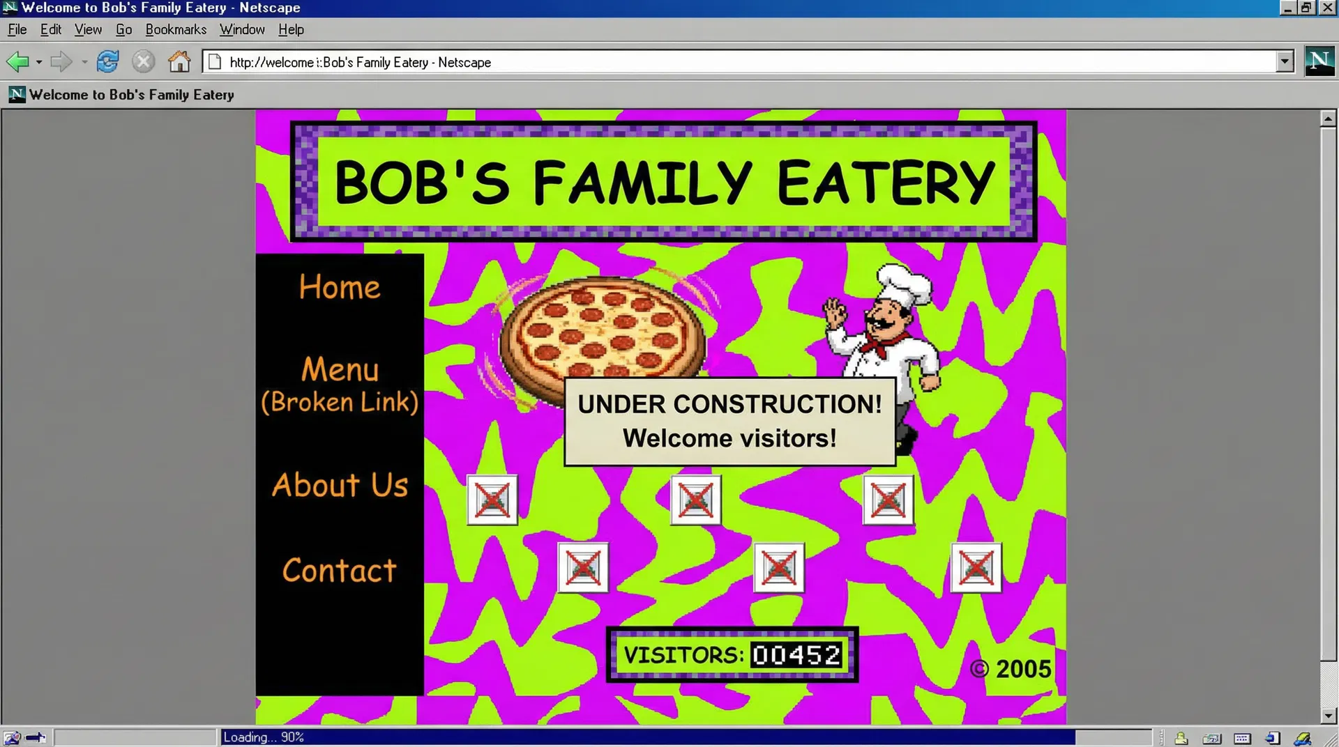 Before - Outdated Website