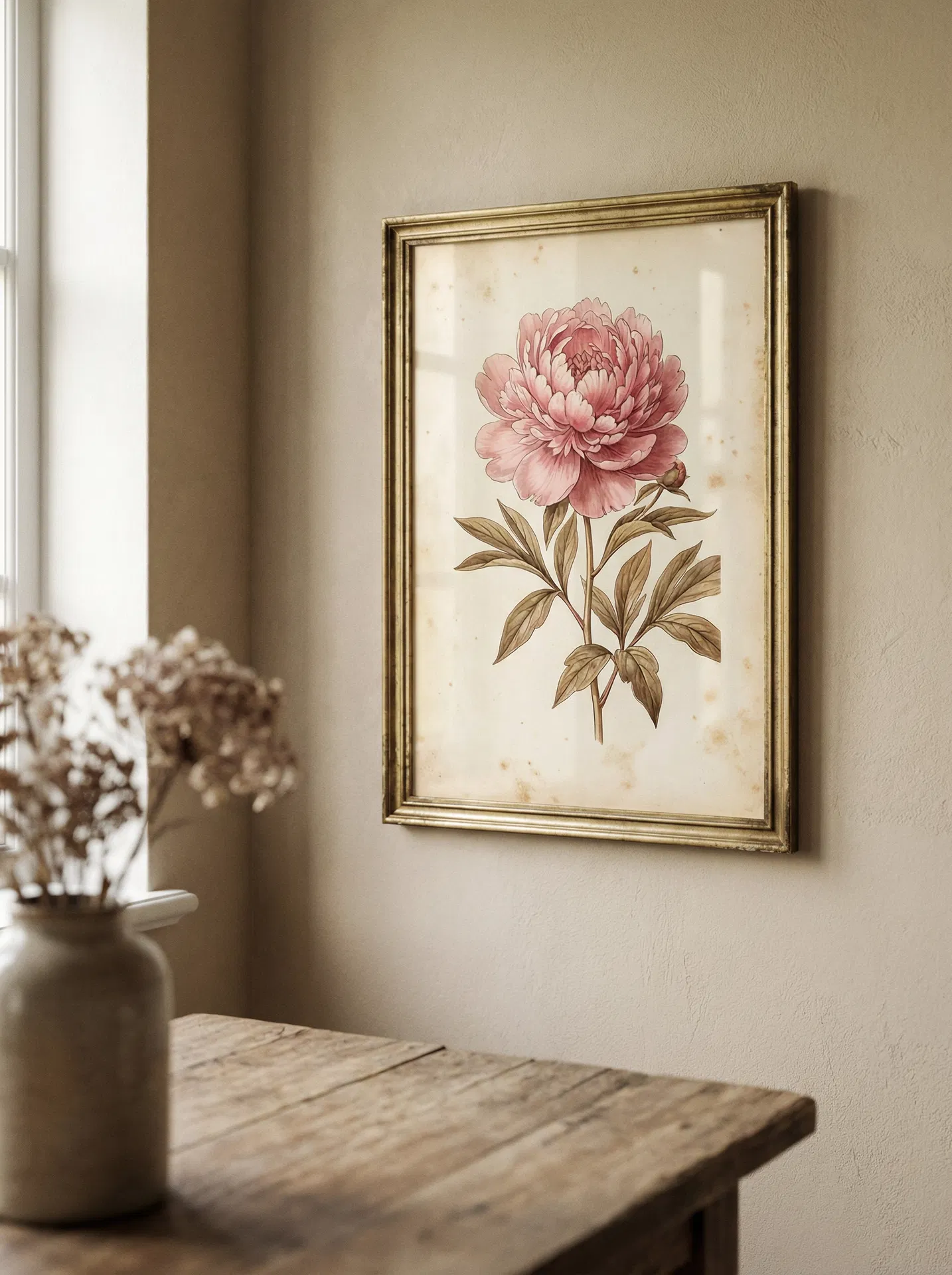 Peony Study Matte Poster