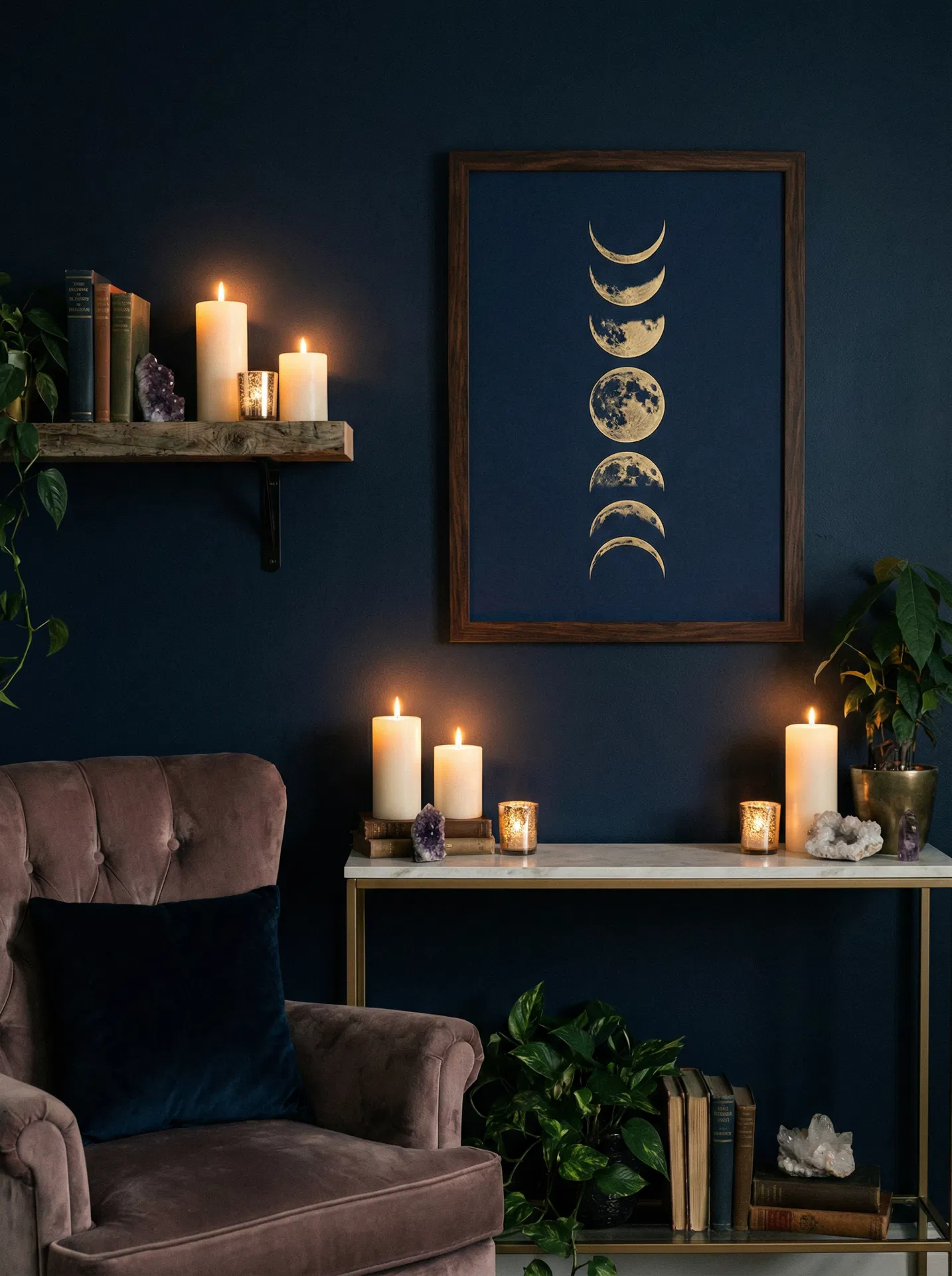 Moon Phases Matte Poster