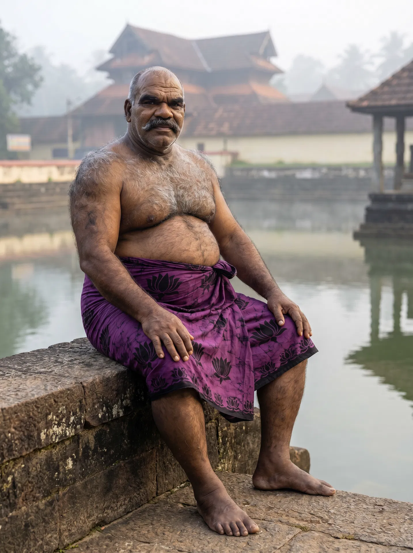 Purple Lotus — Temple Pond
