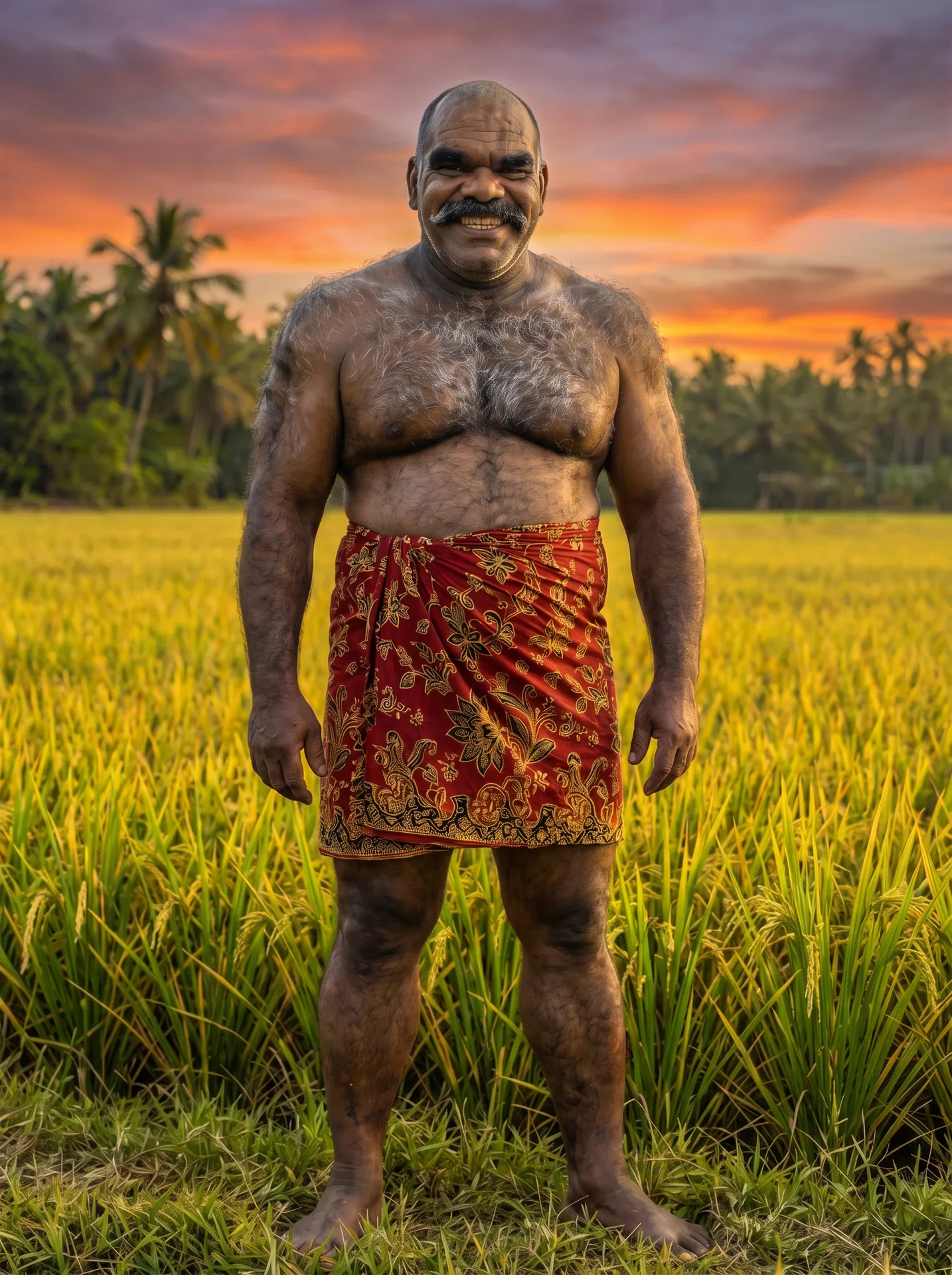 Red Batik — Sunset Field