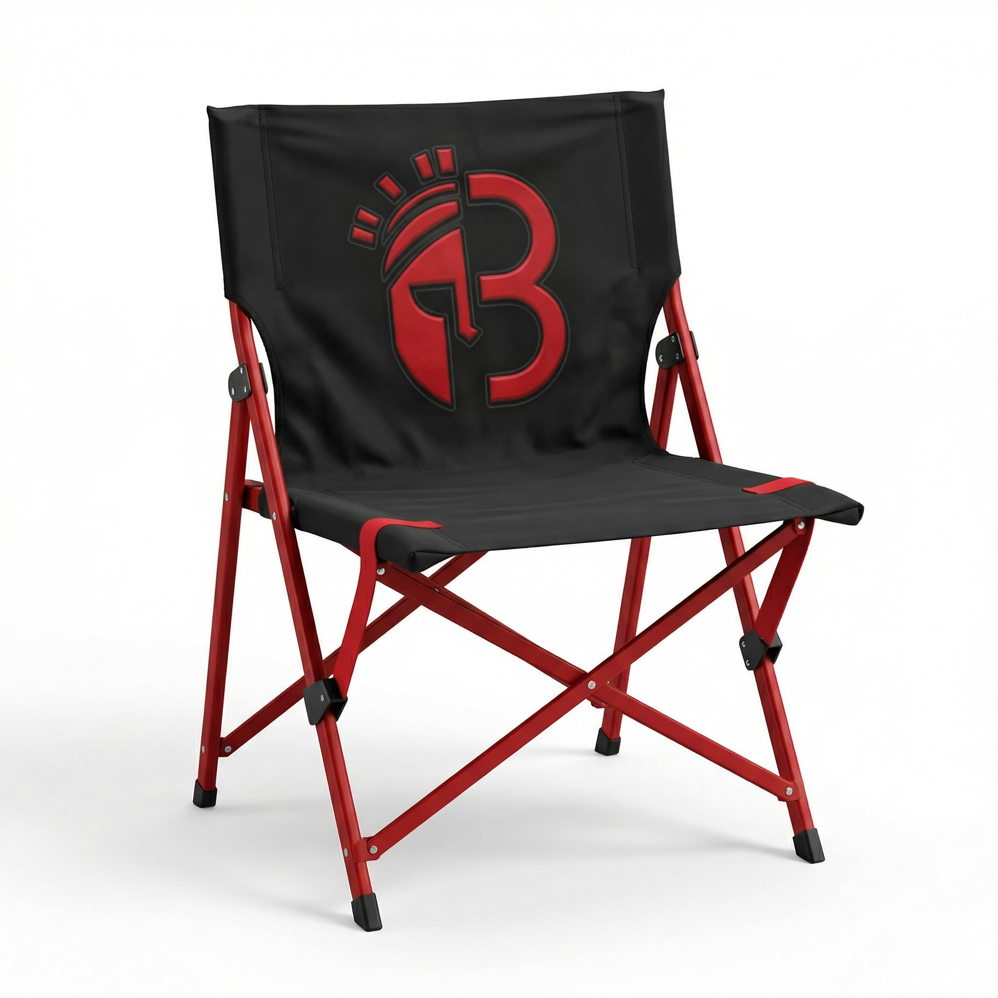 Red on Black Bleacher Chair