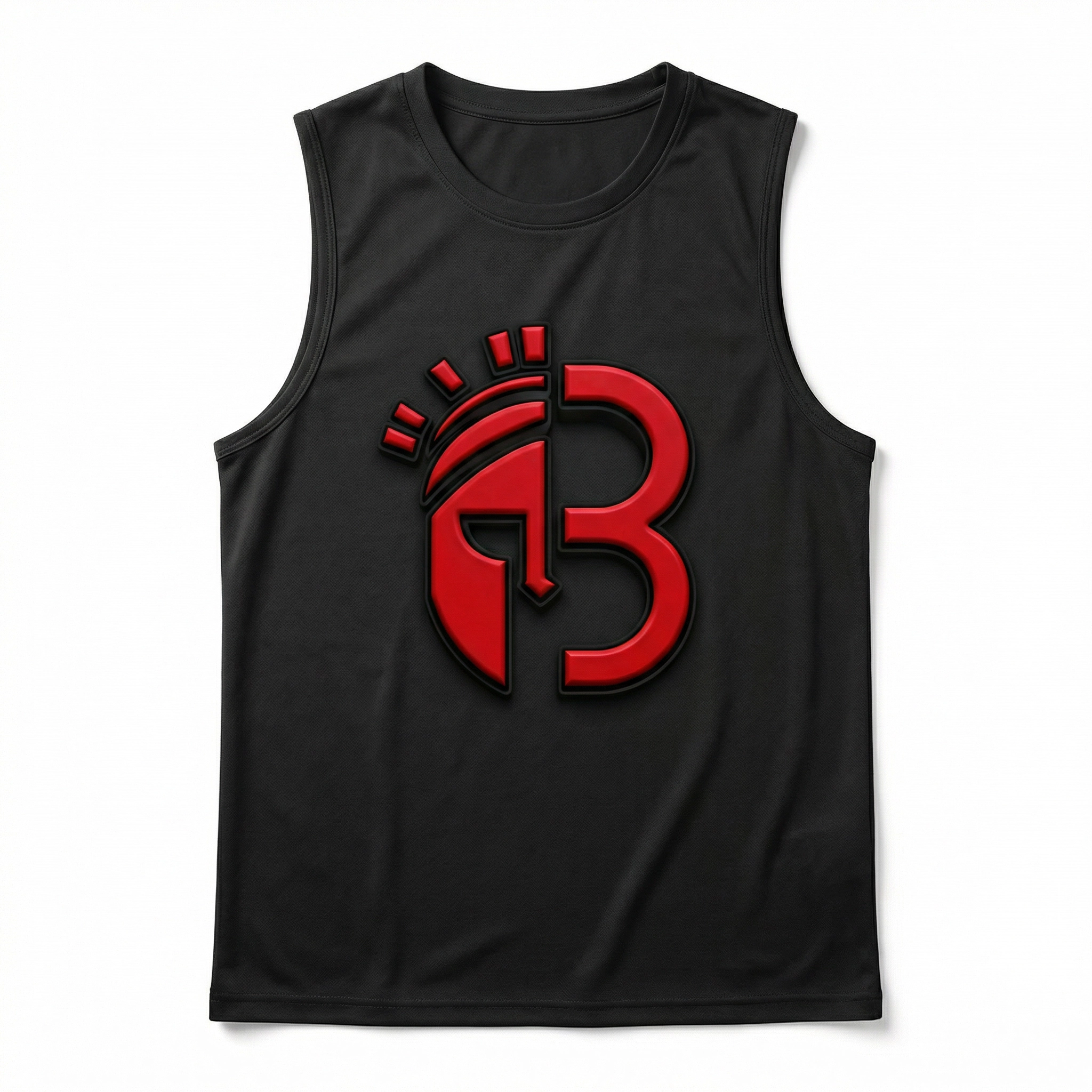 Red on Black Tank Top