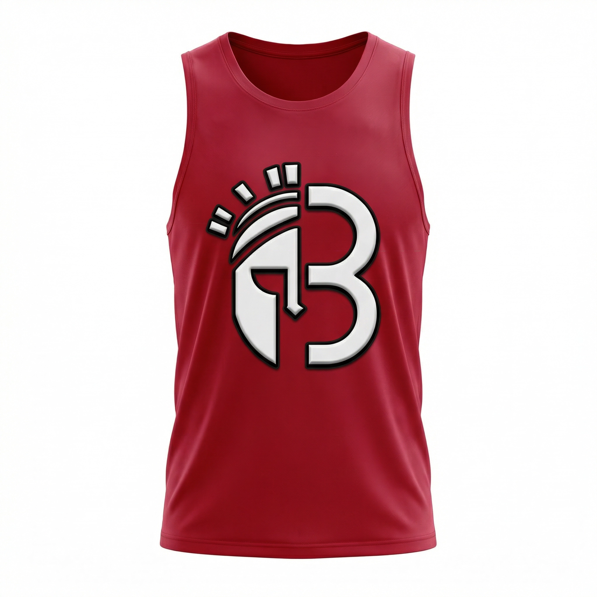 White on Red Tank Top