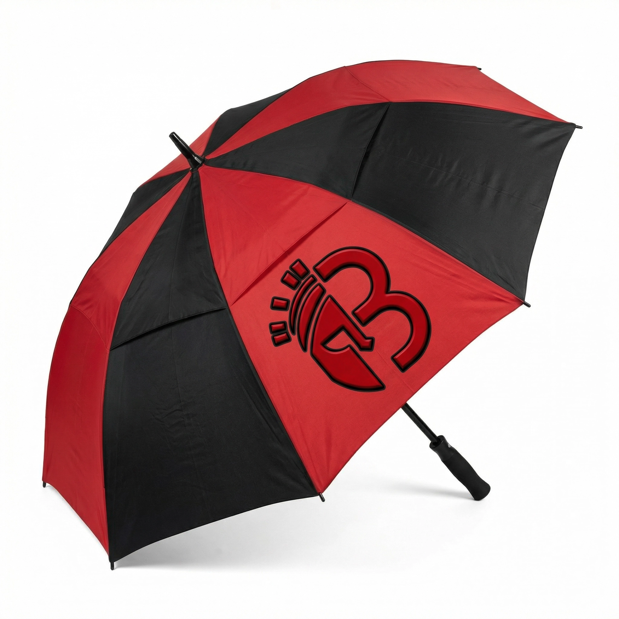 Red on Black Umbrella