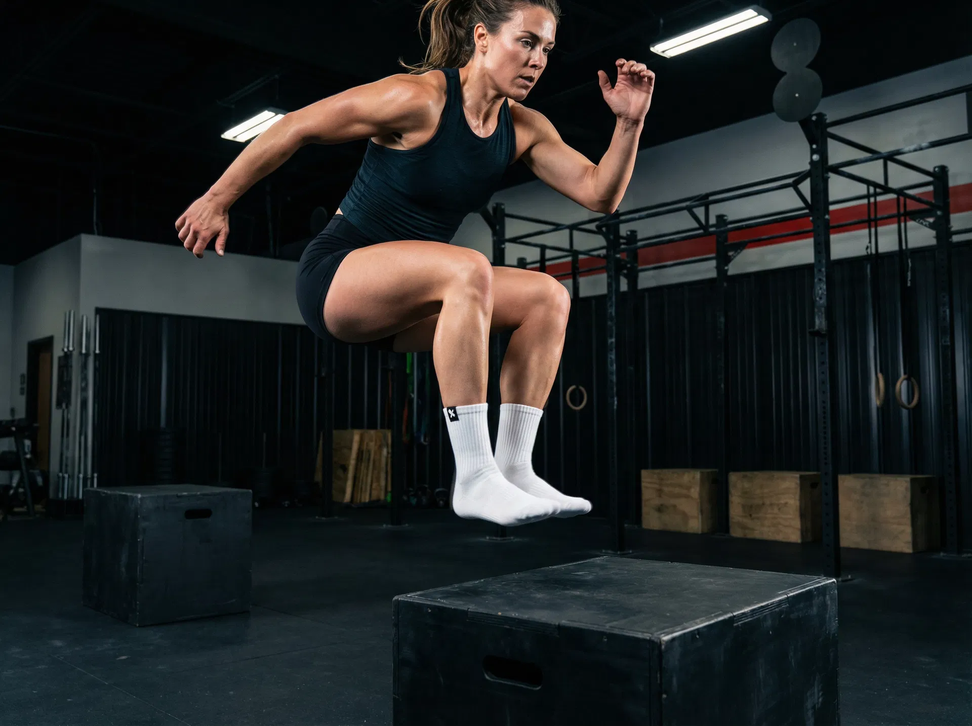Athlete in gym training