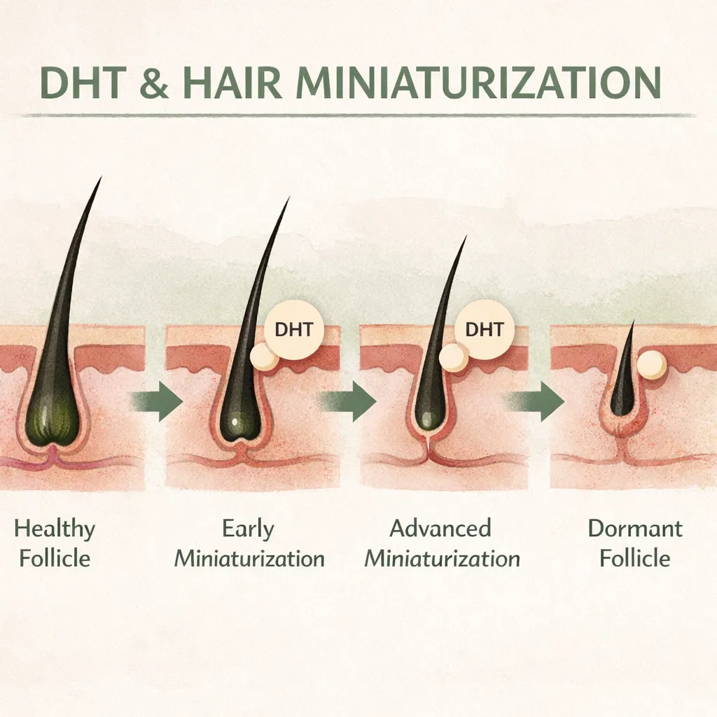 DHT and Hair Follicle Miniaturization Progression