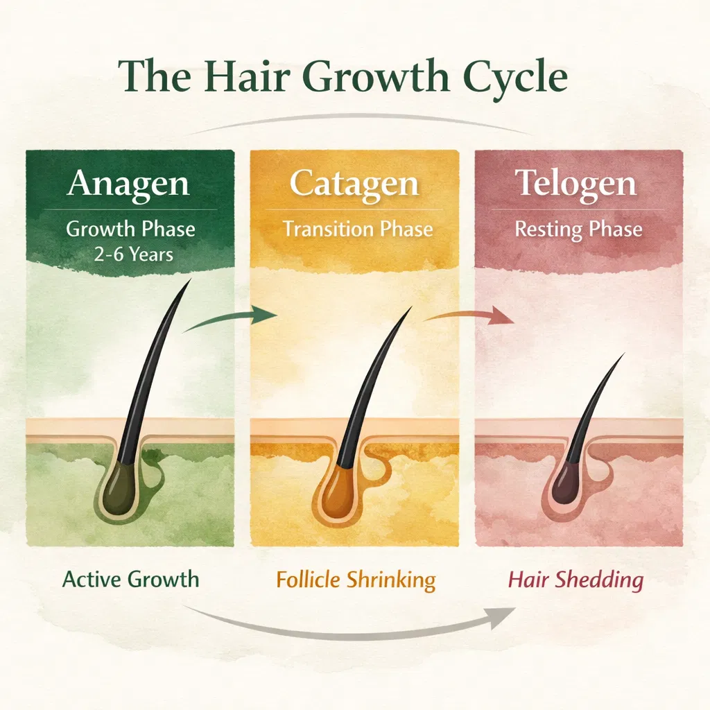 The Hair Growth Cycle: Anagen, Catagen, Telogen