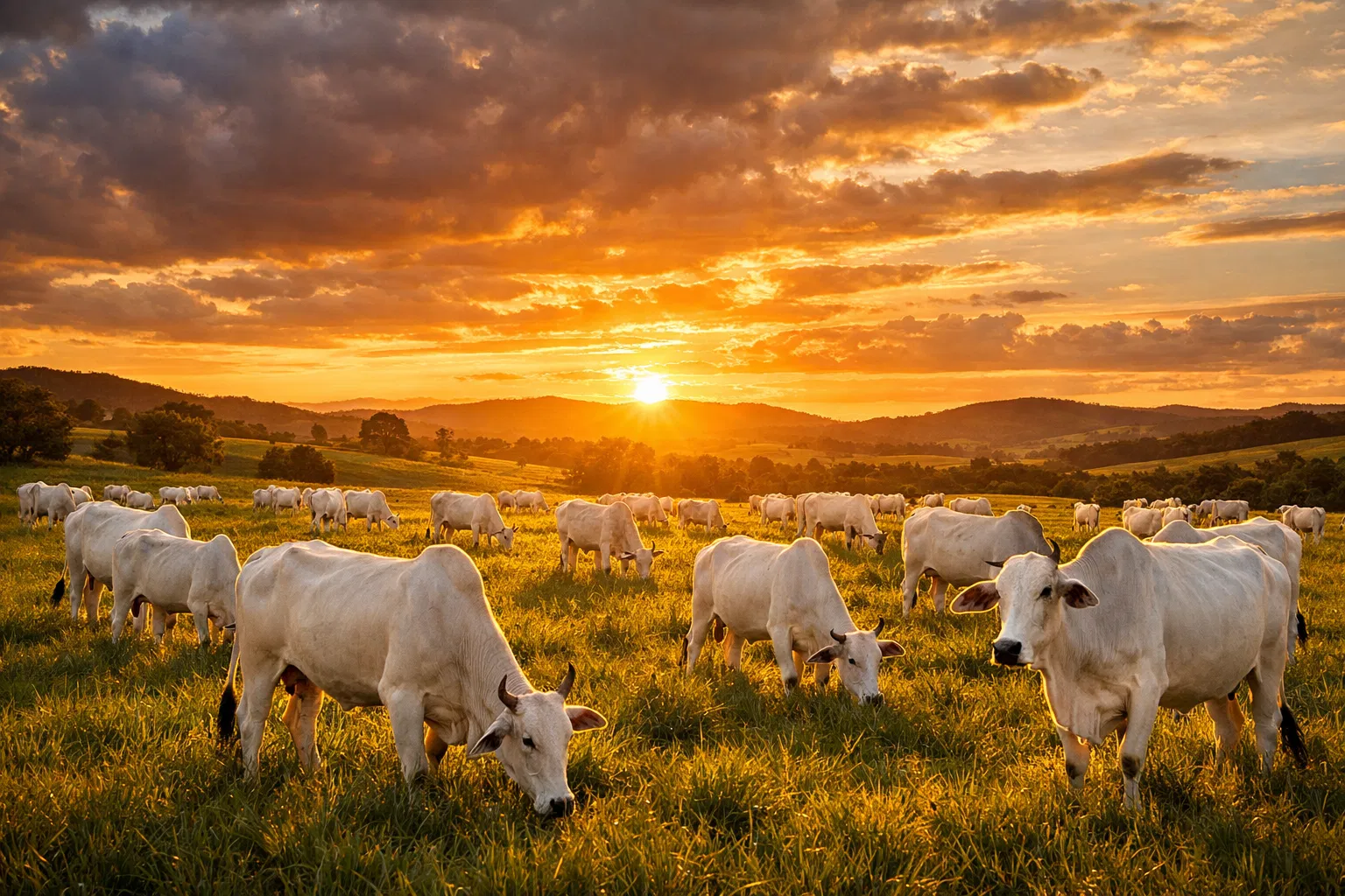 Rebanho Nelore em Pasto