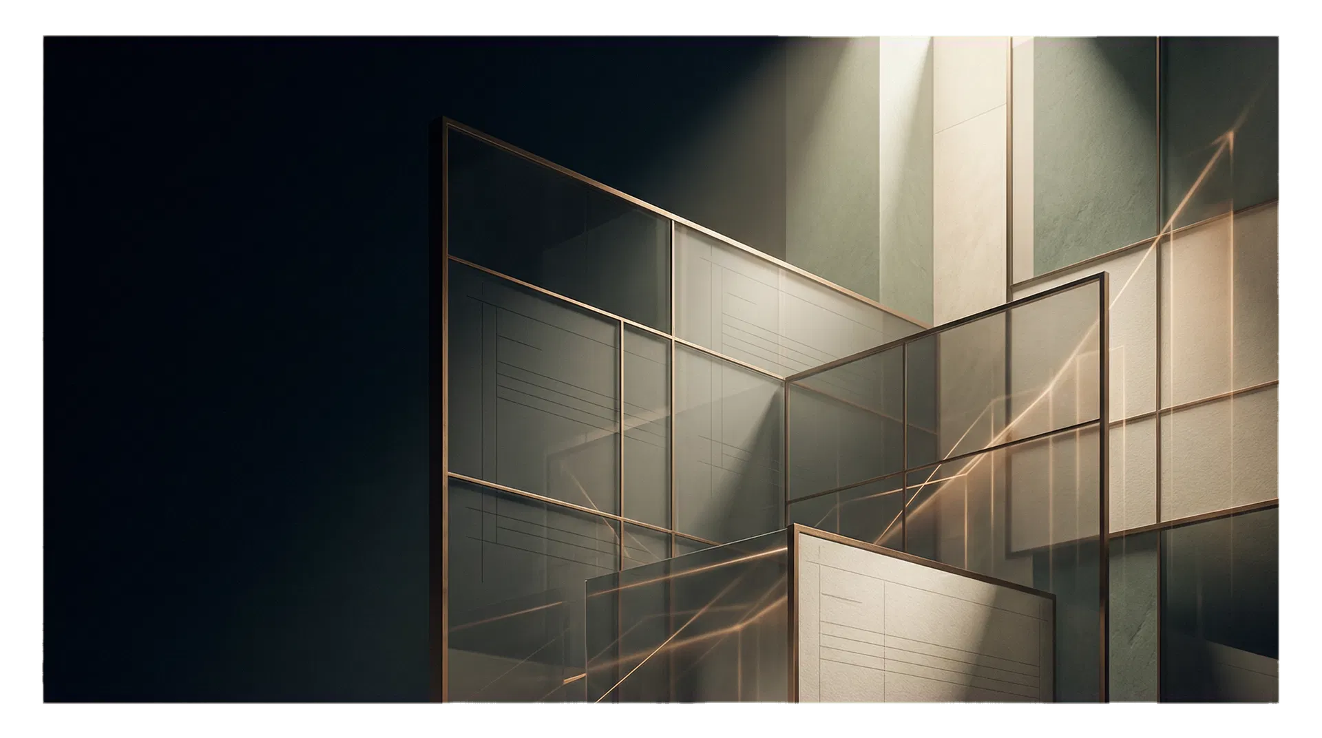 Abstract architectural composition representing structured strategic growth