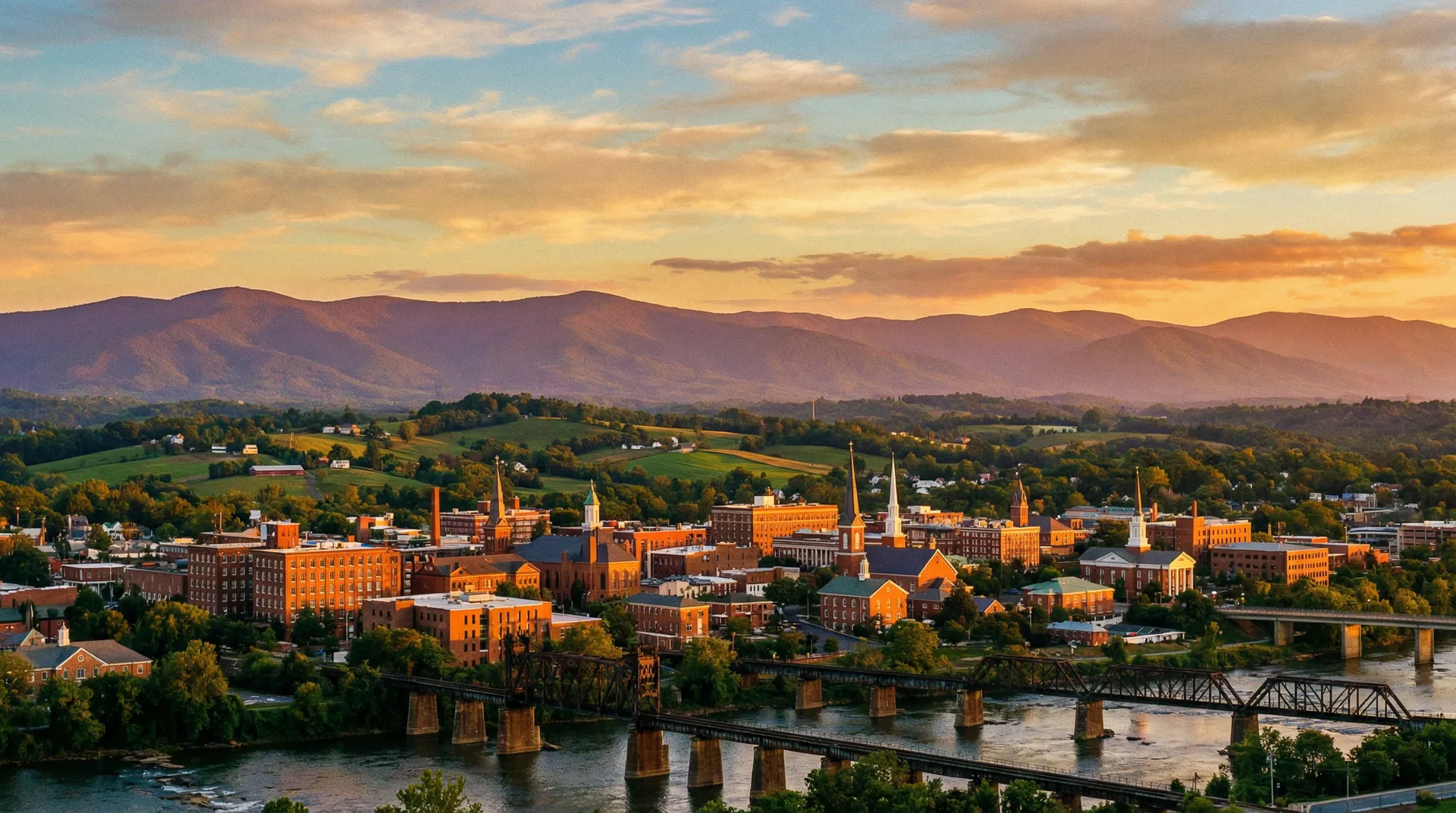 Lynchburg Virginia skyline