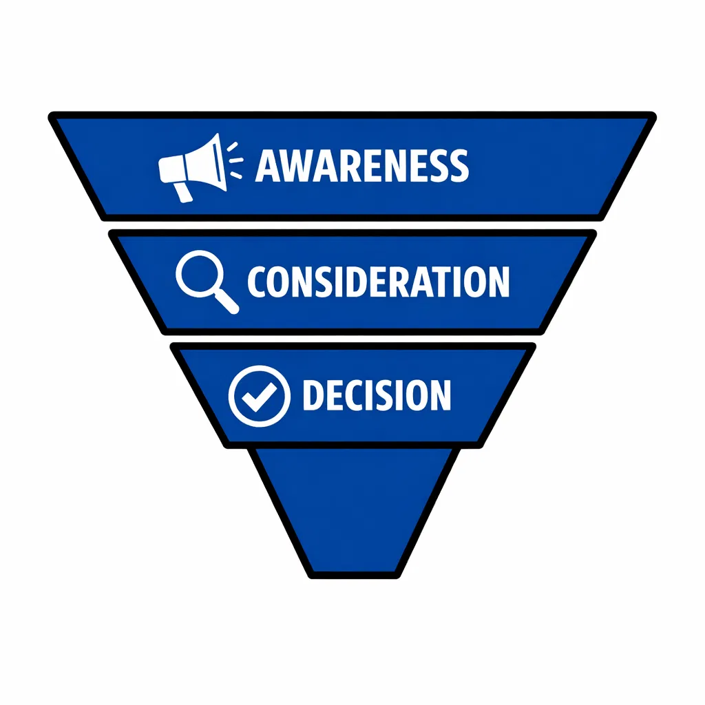 Funnel rendszer illusztráció