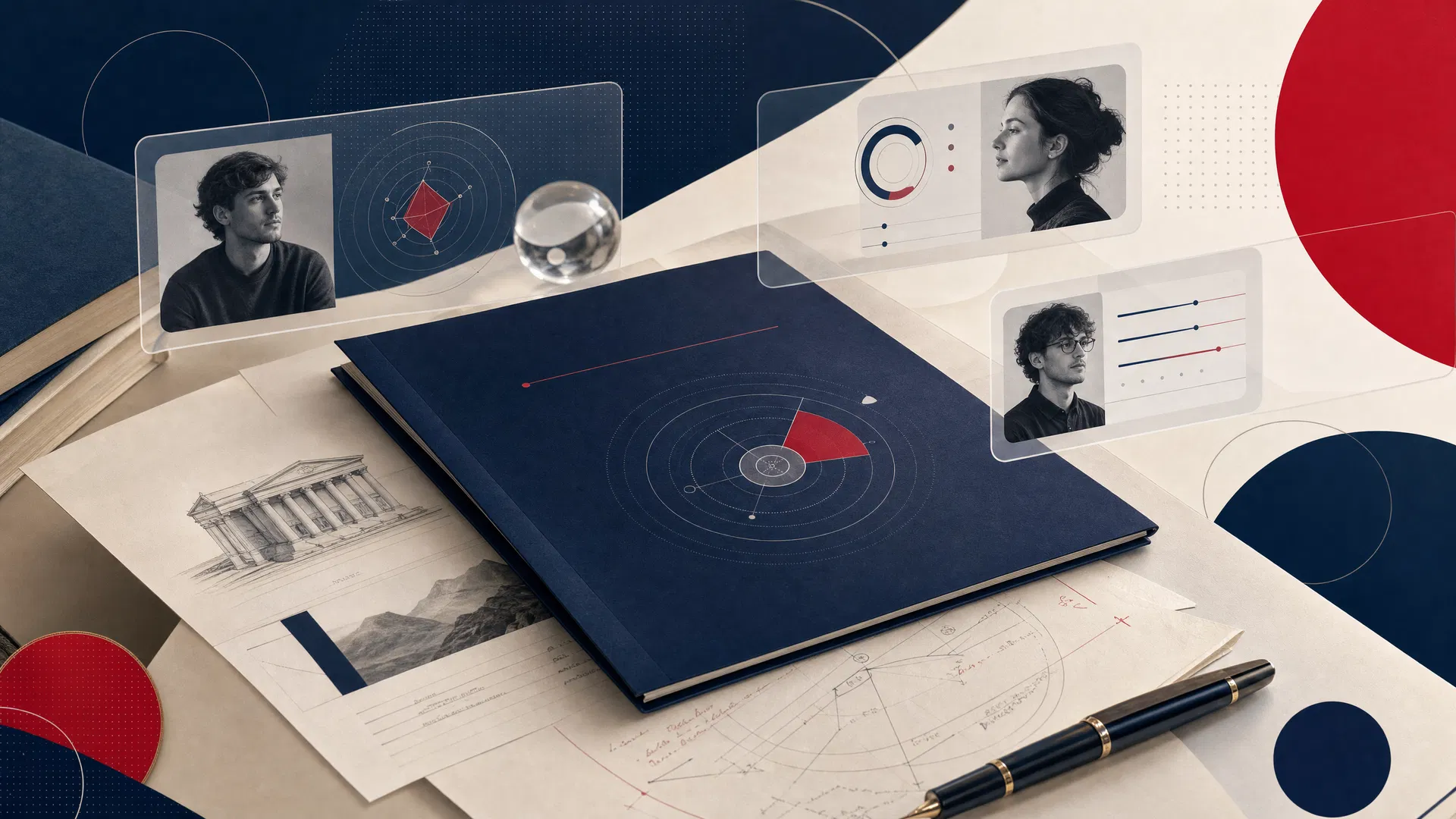Stipendiumscoach Radar Visual mit Unterlagen, Profilkarten und Matching-Elementen