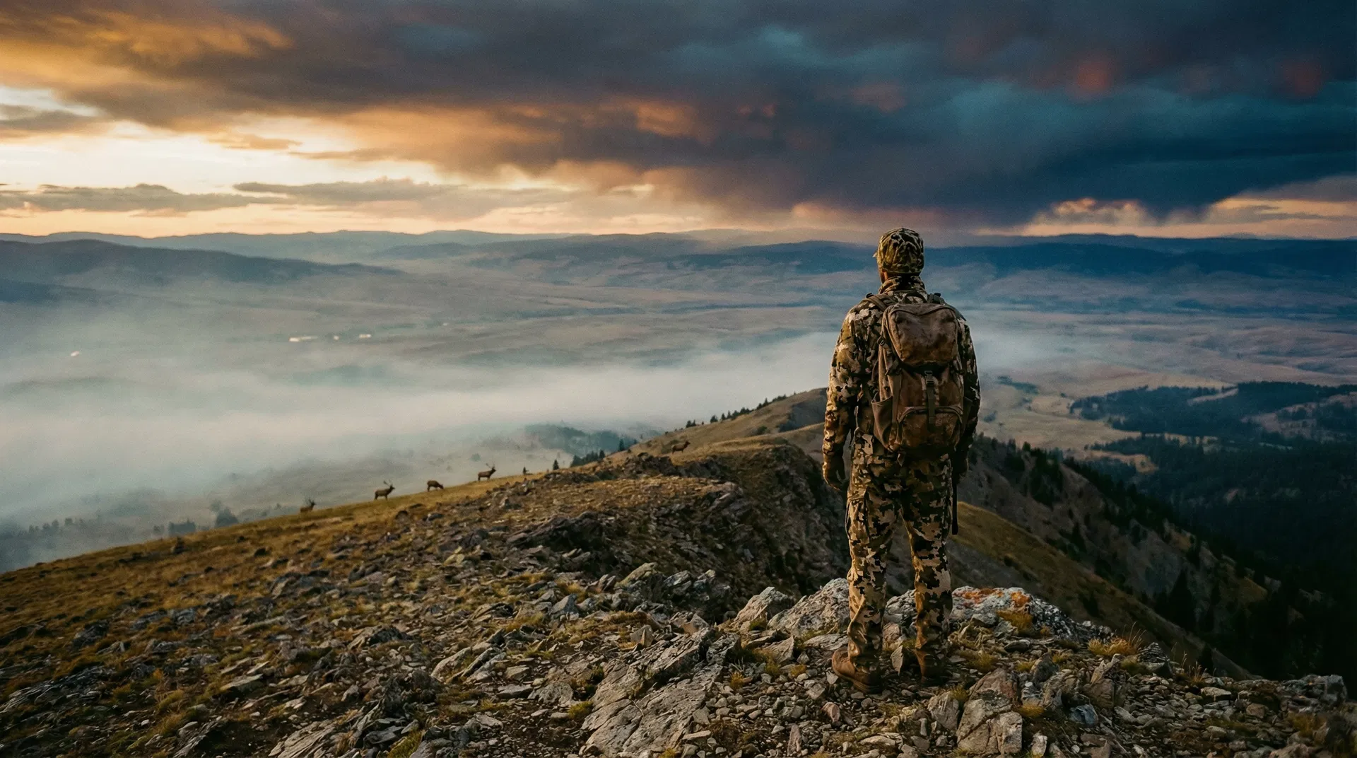 Elk hunt at dawn