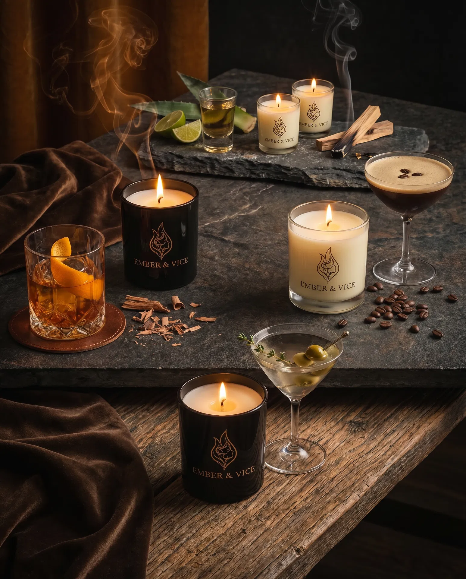 Ember and Vice signature scent still life