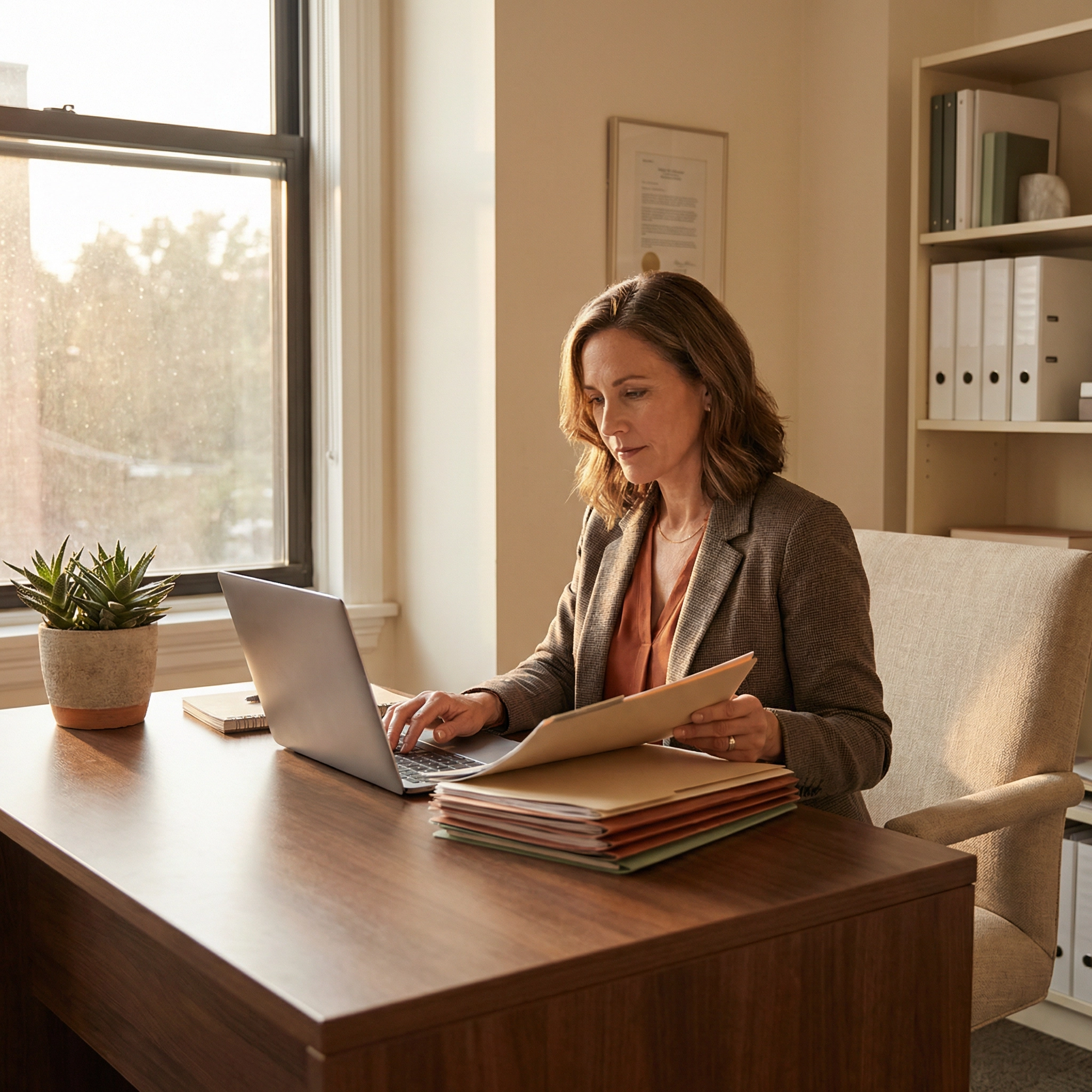 Professional consultant handling the work