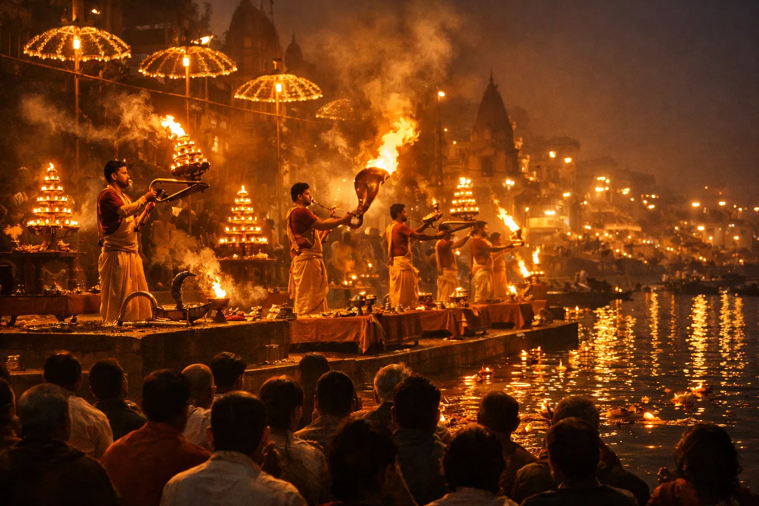 Ganga Aarti ceremony
