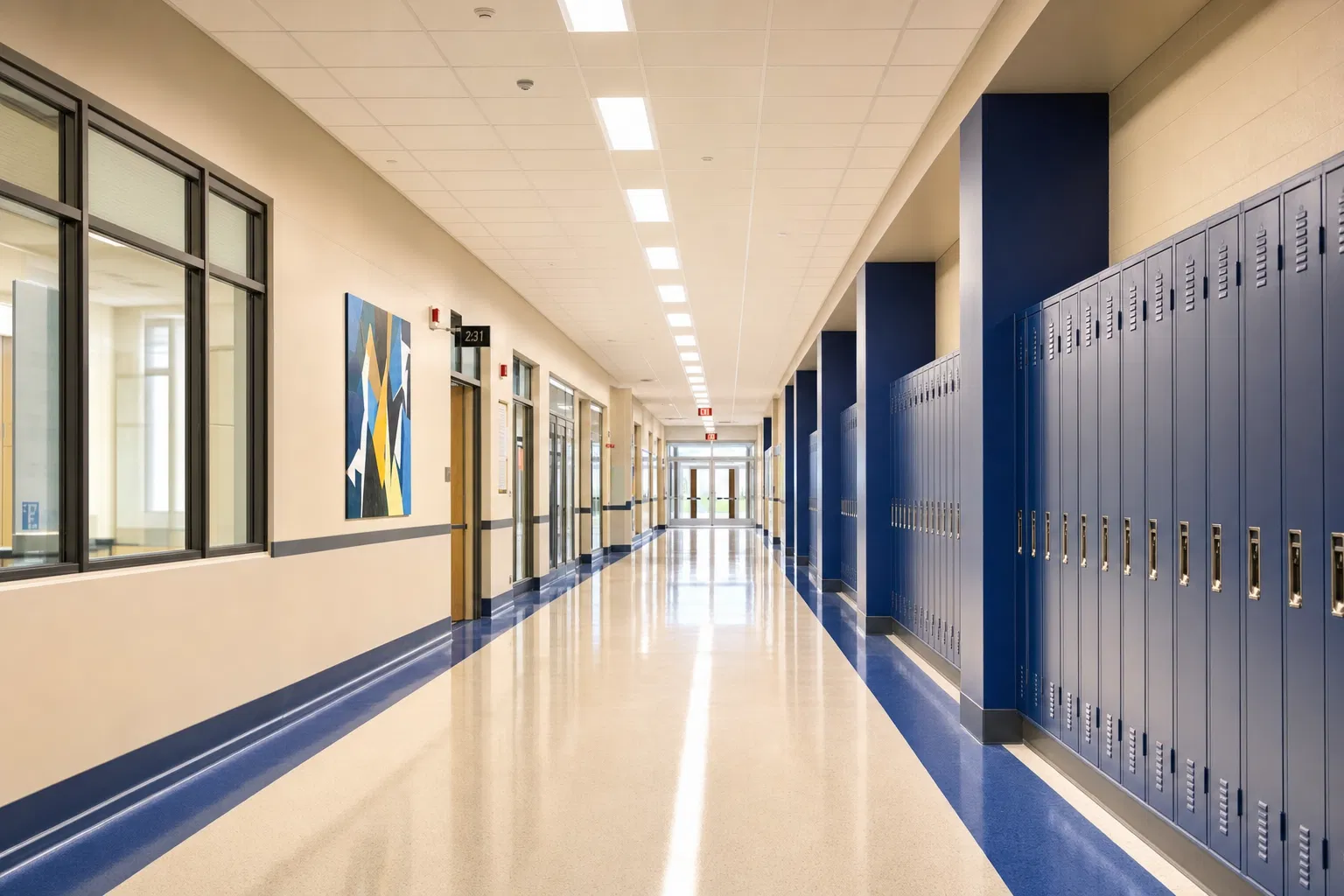 Clean facility maintained by Lively Staffing