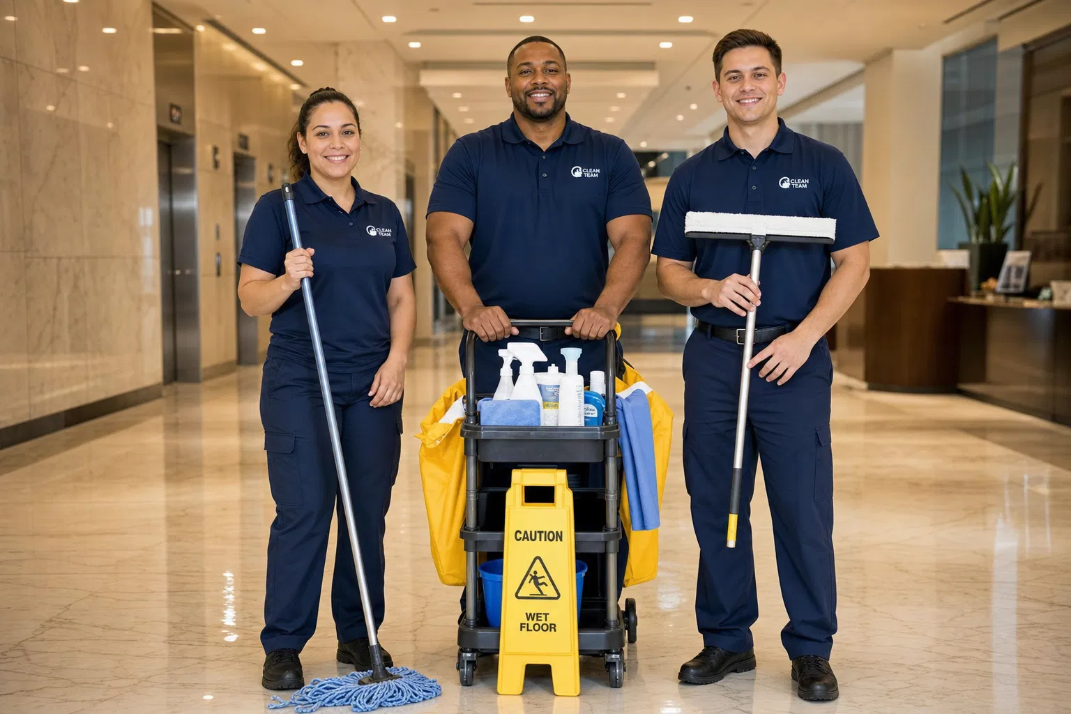 Lively Staffing custodial team