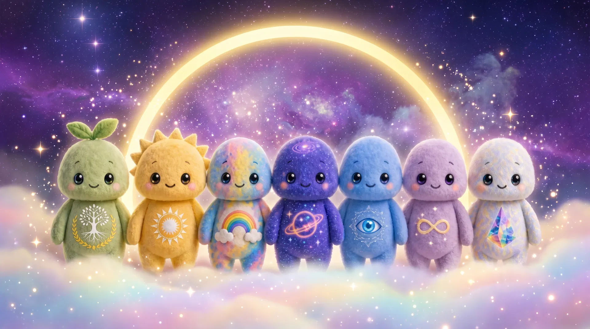 The seven Eluminaris Lumi characters