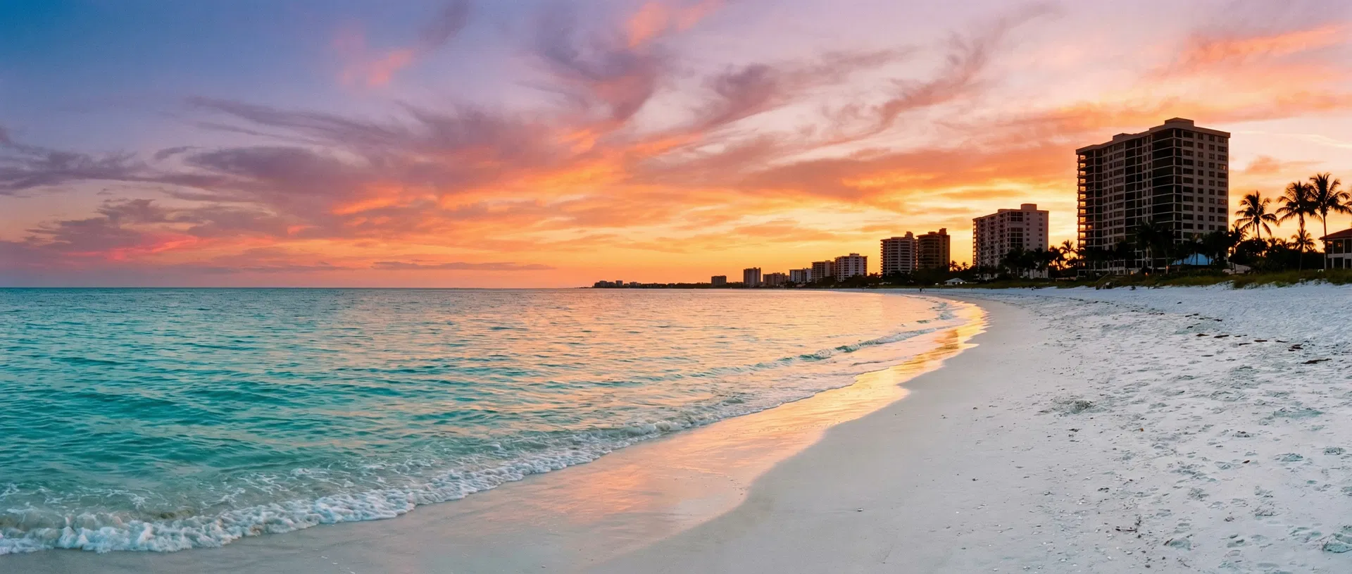Naples Florida sunset coastline