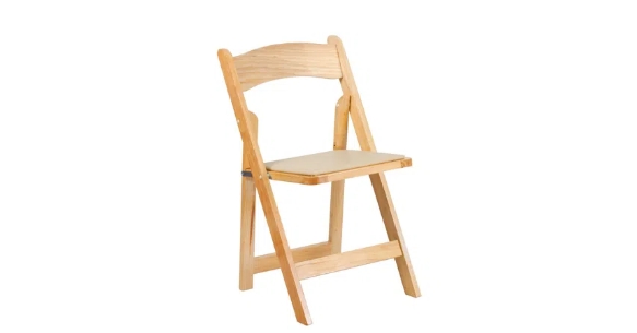 Natural Folding Padded chair