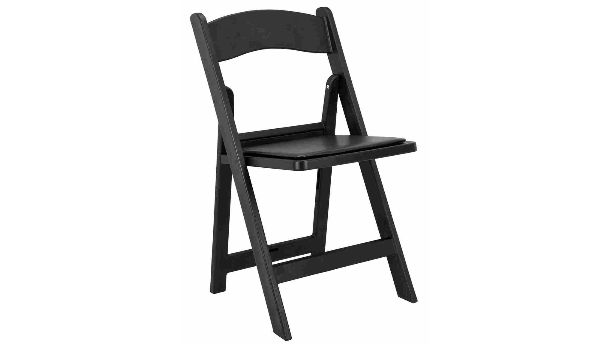 Black Folding Padded Chair
