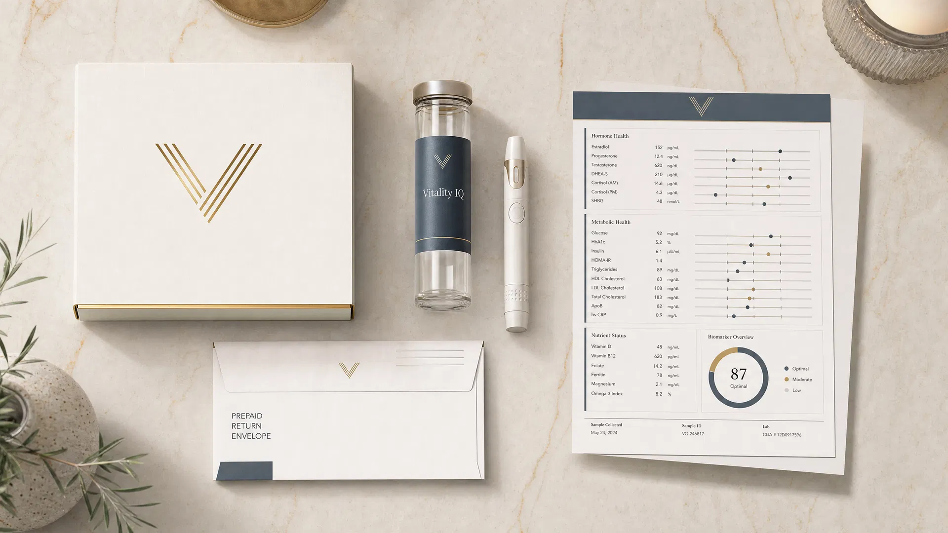 Vitality IQ at-home blood panel kit