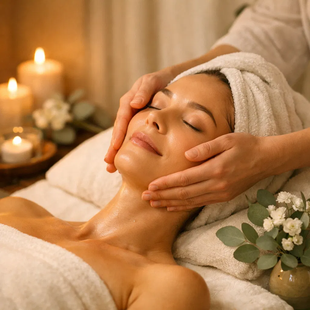 Luxury facial treatment at Lumière