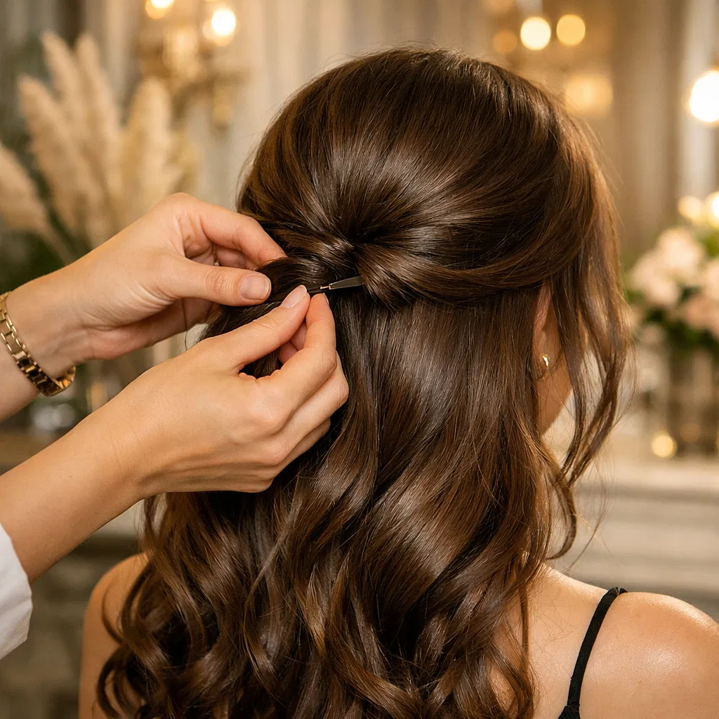 Professional hair styling at Lumière