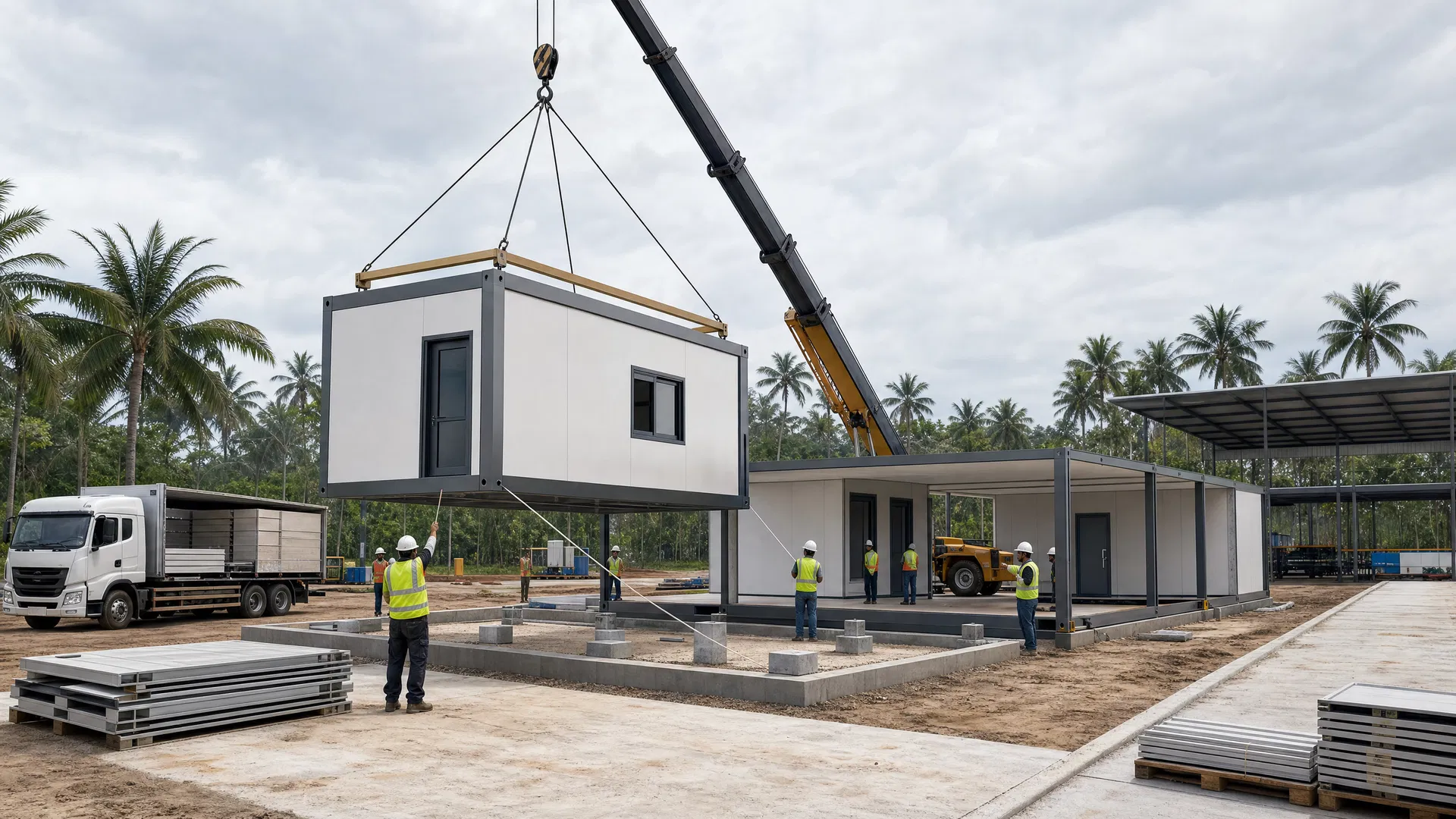 Prefab logistics and modular installation planning