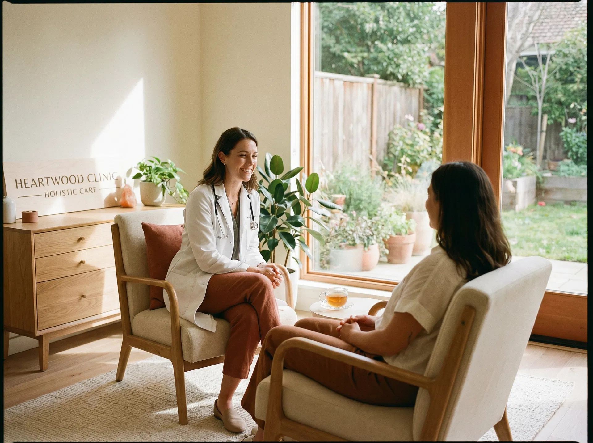 Lege og pasient i konsultasjon om Belkyra dobbelthakebehandling – profesjonell medisinsk vurdering