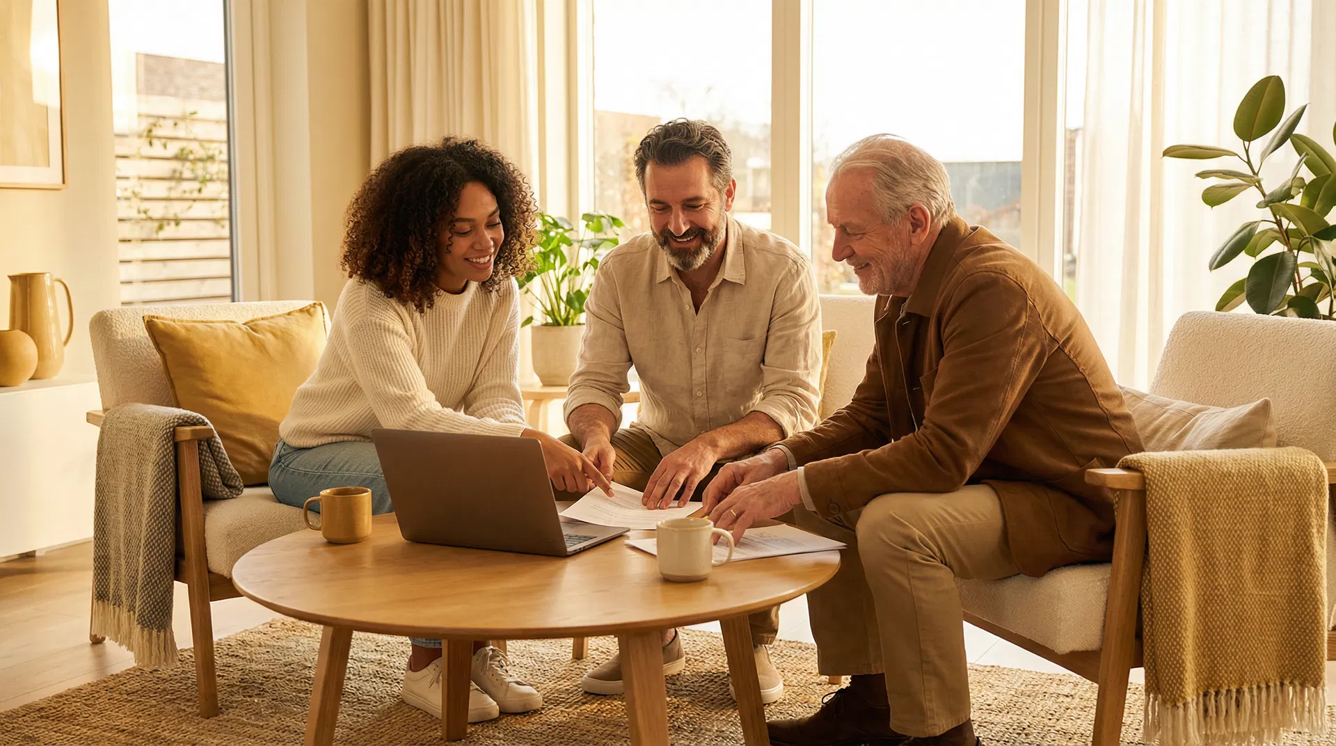 People learning about money together