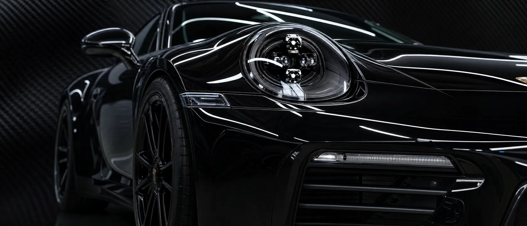 Luxury car with protective film