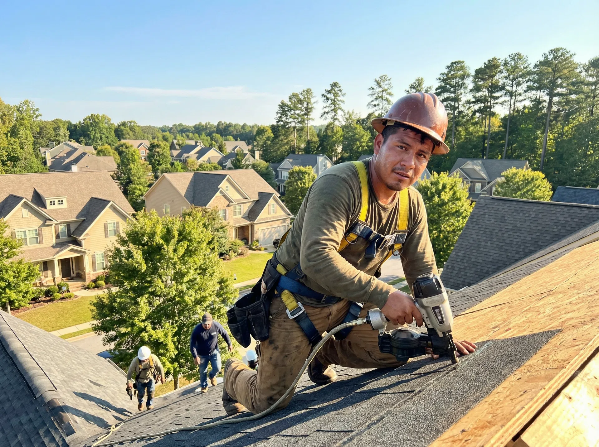 Southern Roofing LLC crew working on a Georgia home
