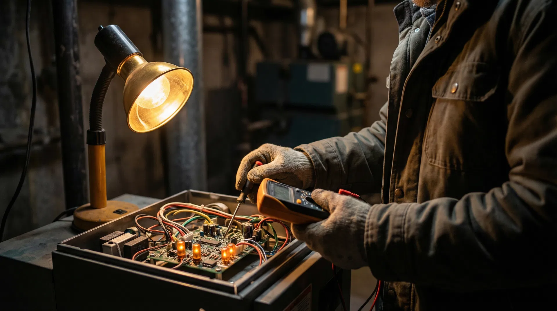 KD Heating HVAC technician performing emergency repair in Spokane WA