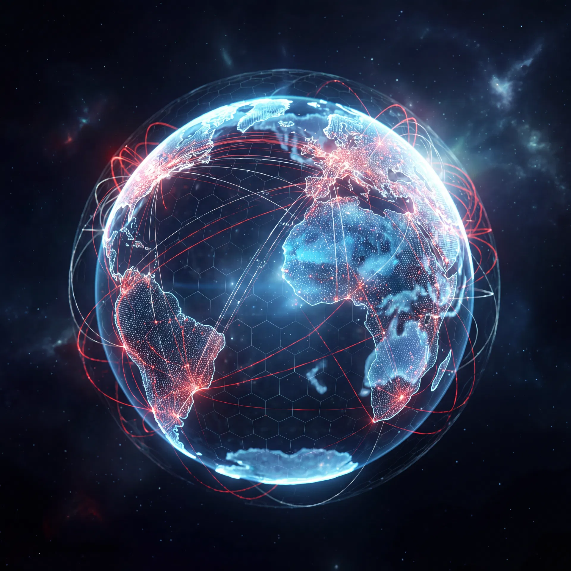 Globe cybersécurité mondial