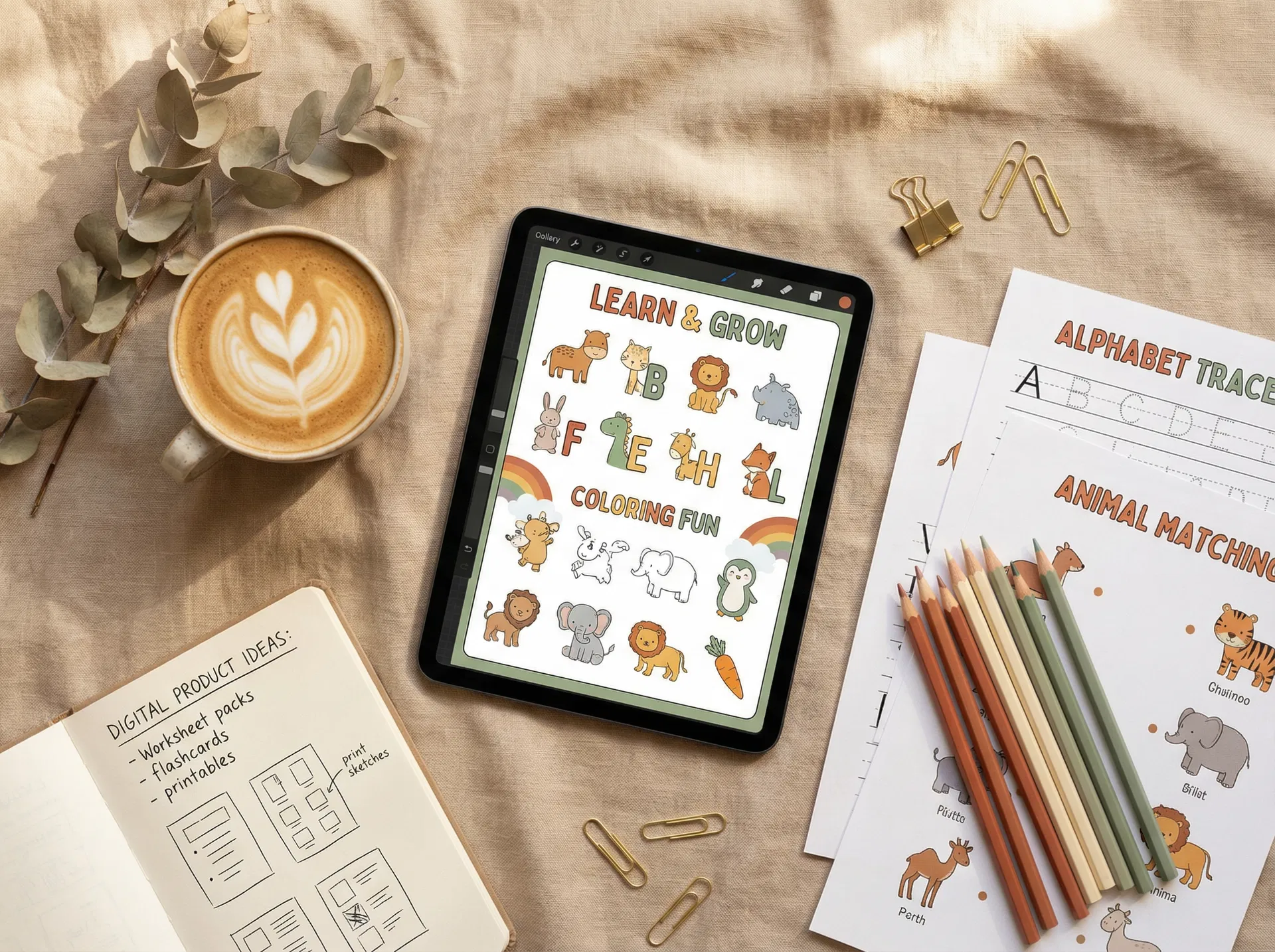 Digital product creation workspace