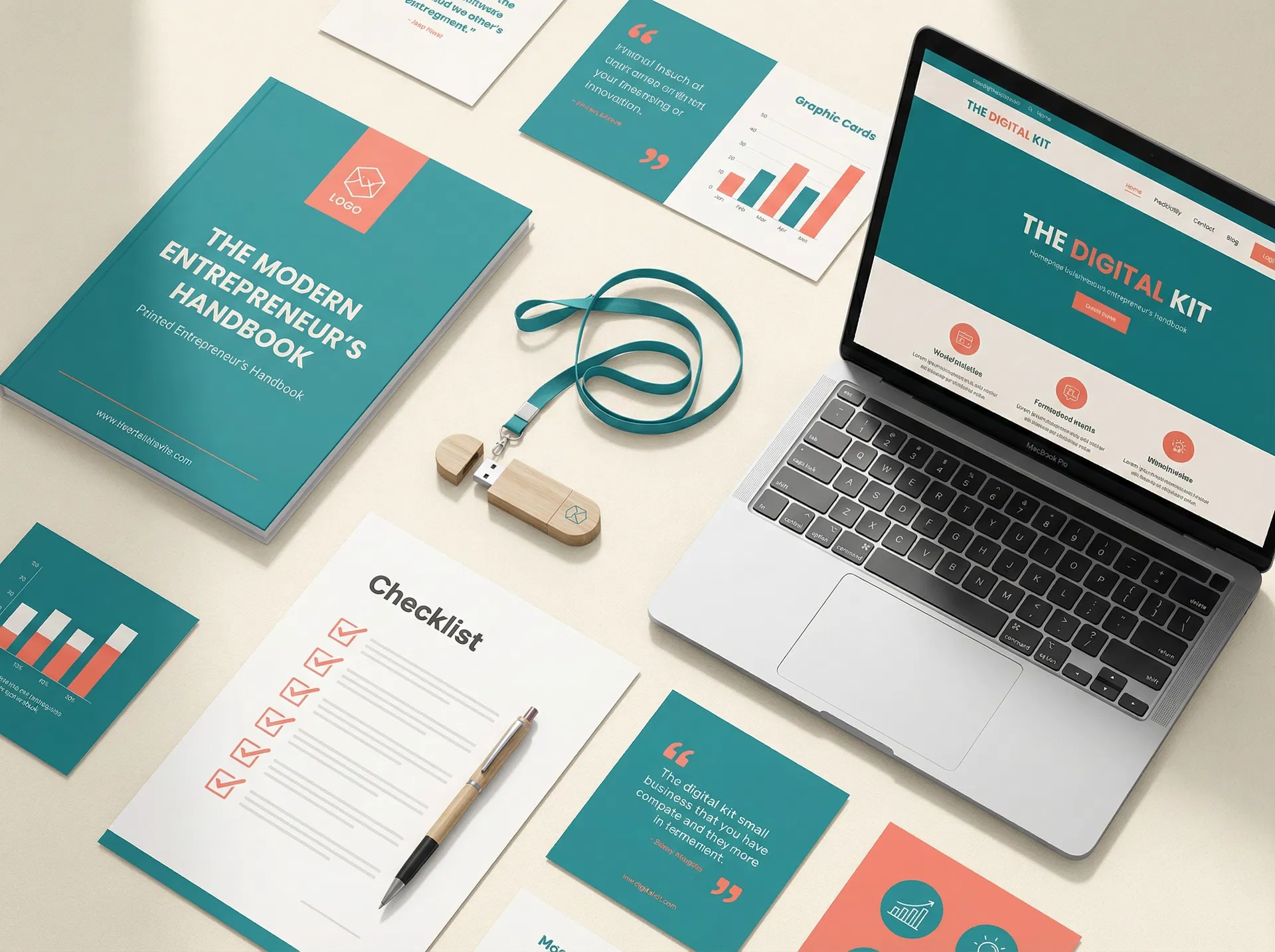 Digital kit contents spread out