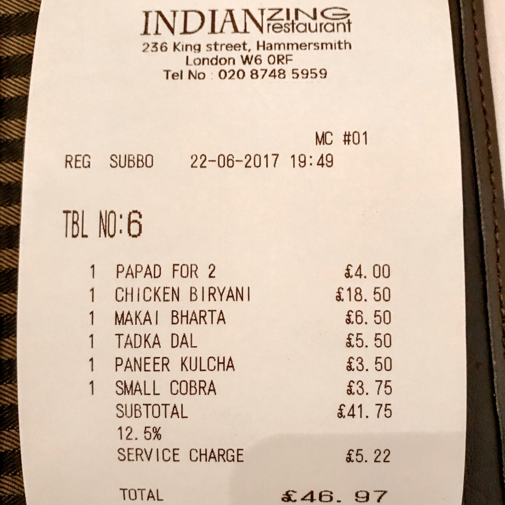 indian food in London
